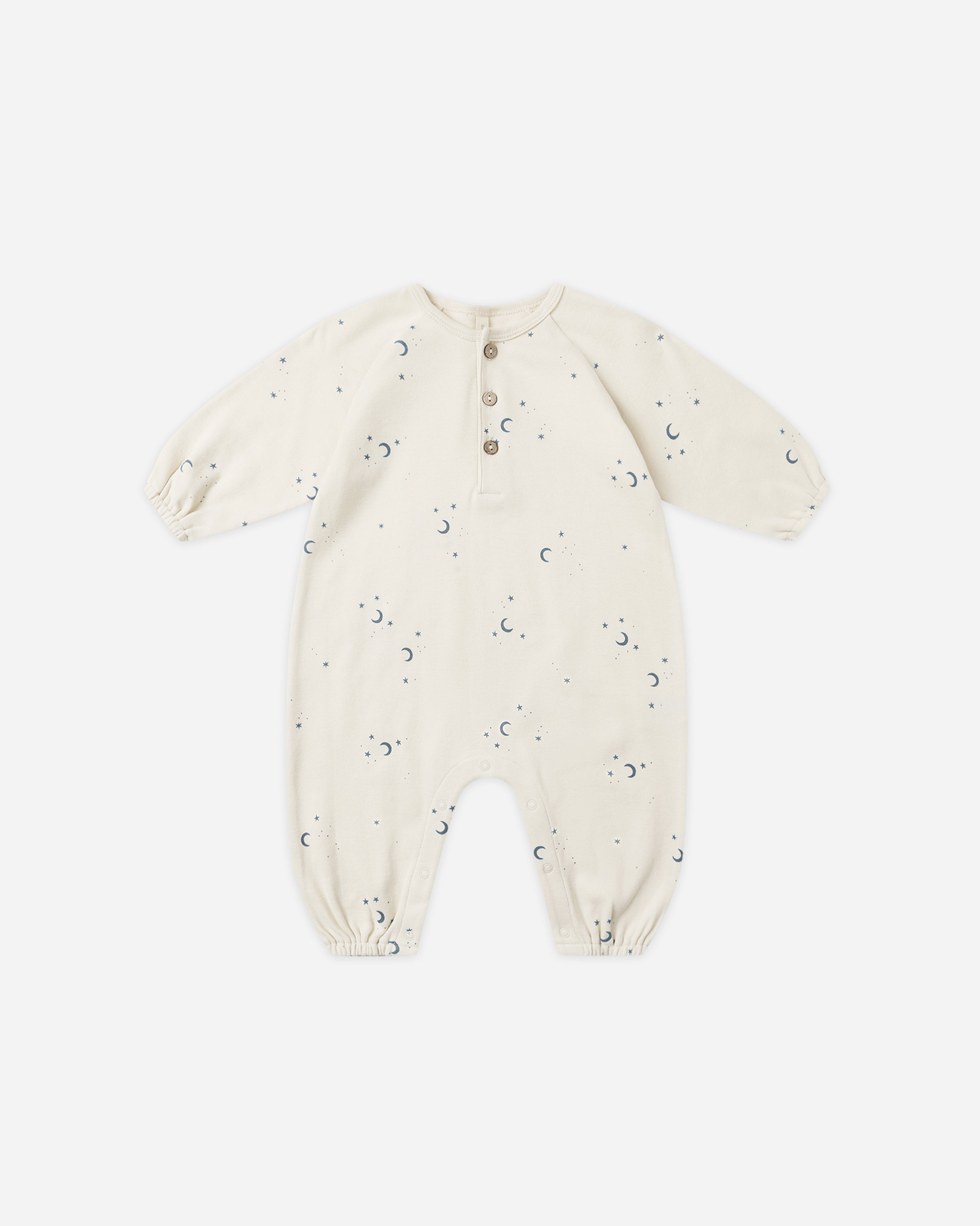 Henley Bubble Jumpsuit || Moons - Rylee + Cru | Kids Clothes | Trendy Baby Clothes | Modern Infant Outfits |