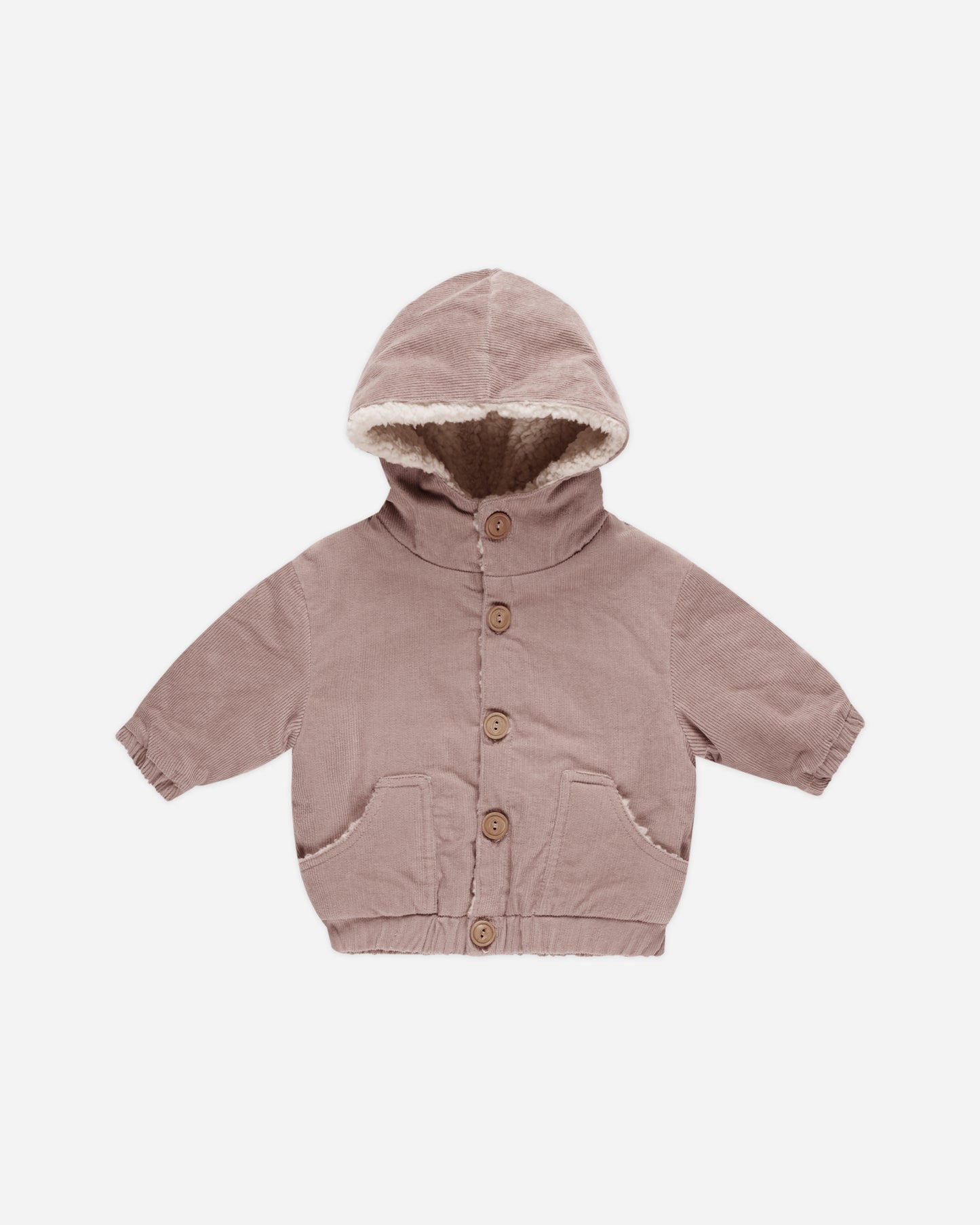 Corduroy Hooded Jacket || Mauve