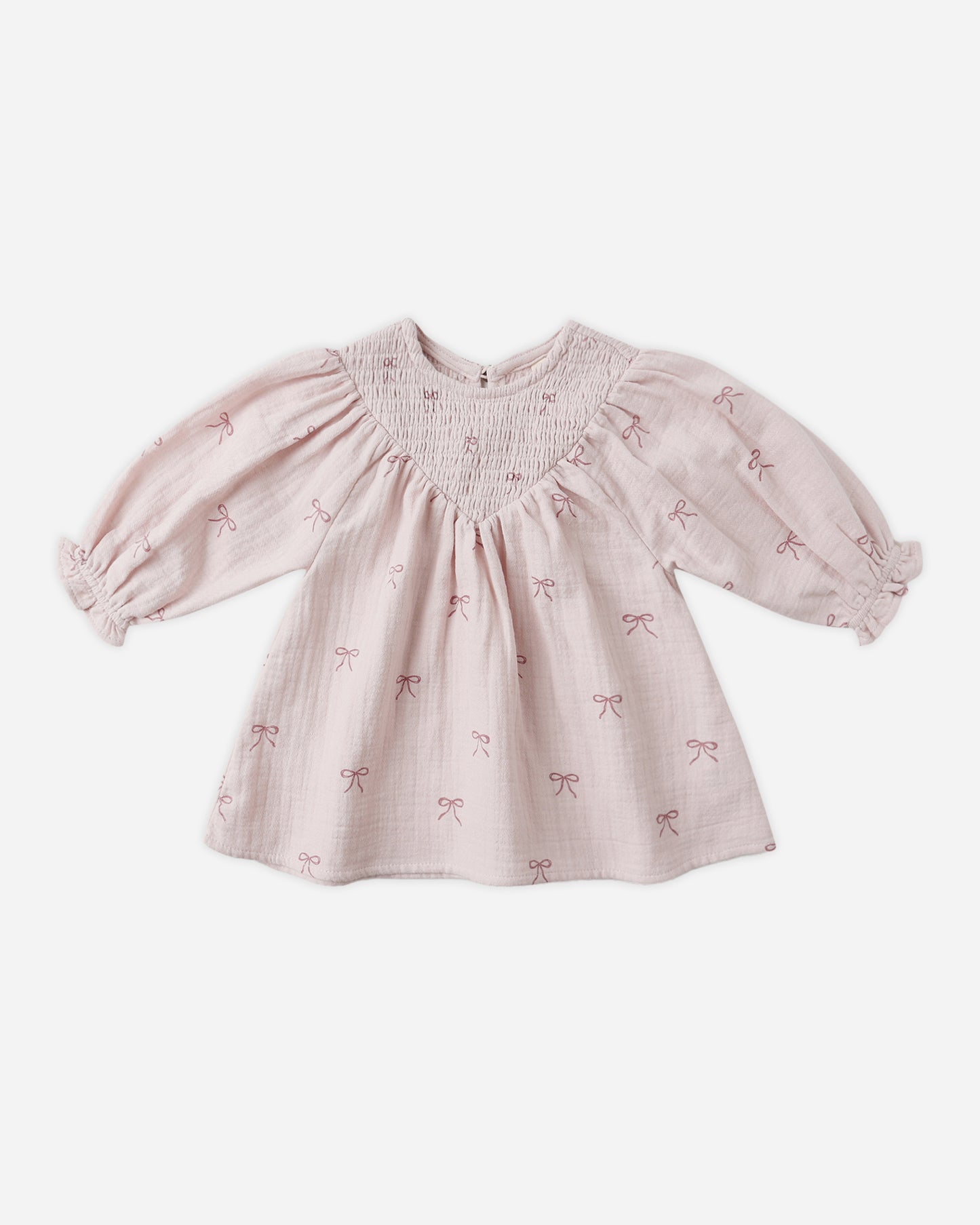 V Smocked Dress || Bows - Rylee + Cru | Kids Clothes | Trendy Baby Clothes | Modern Infant Outfits |