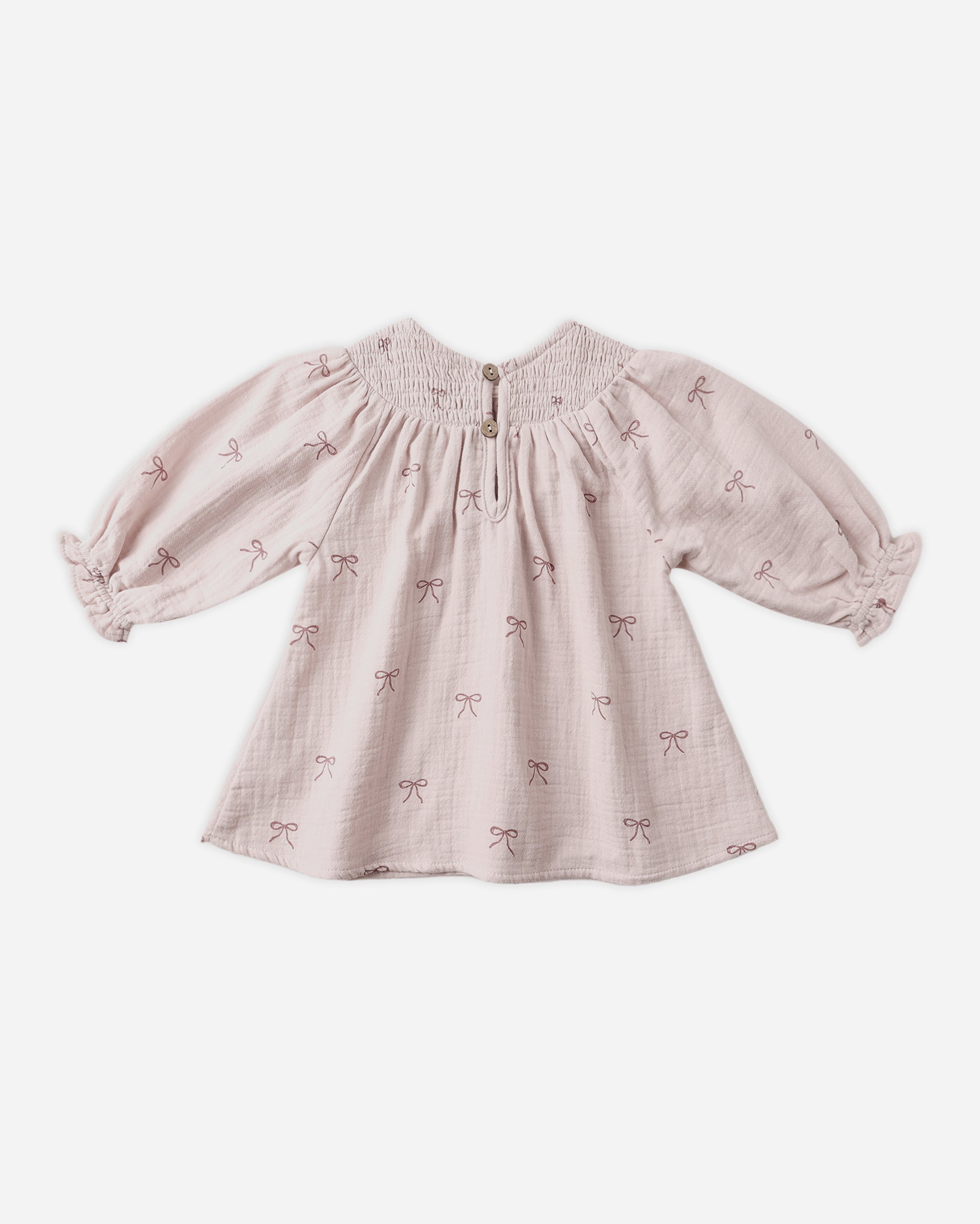 V Smocked Dress || Bows - Rylee + Cru | Kids Clothes | Trendy Baby Clothes | Modern Infant Outfits |