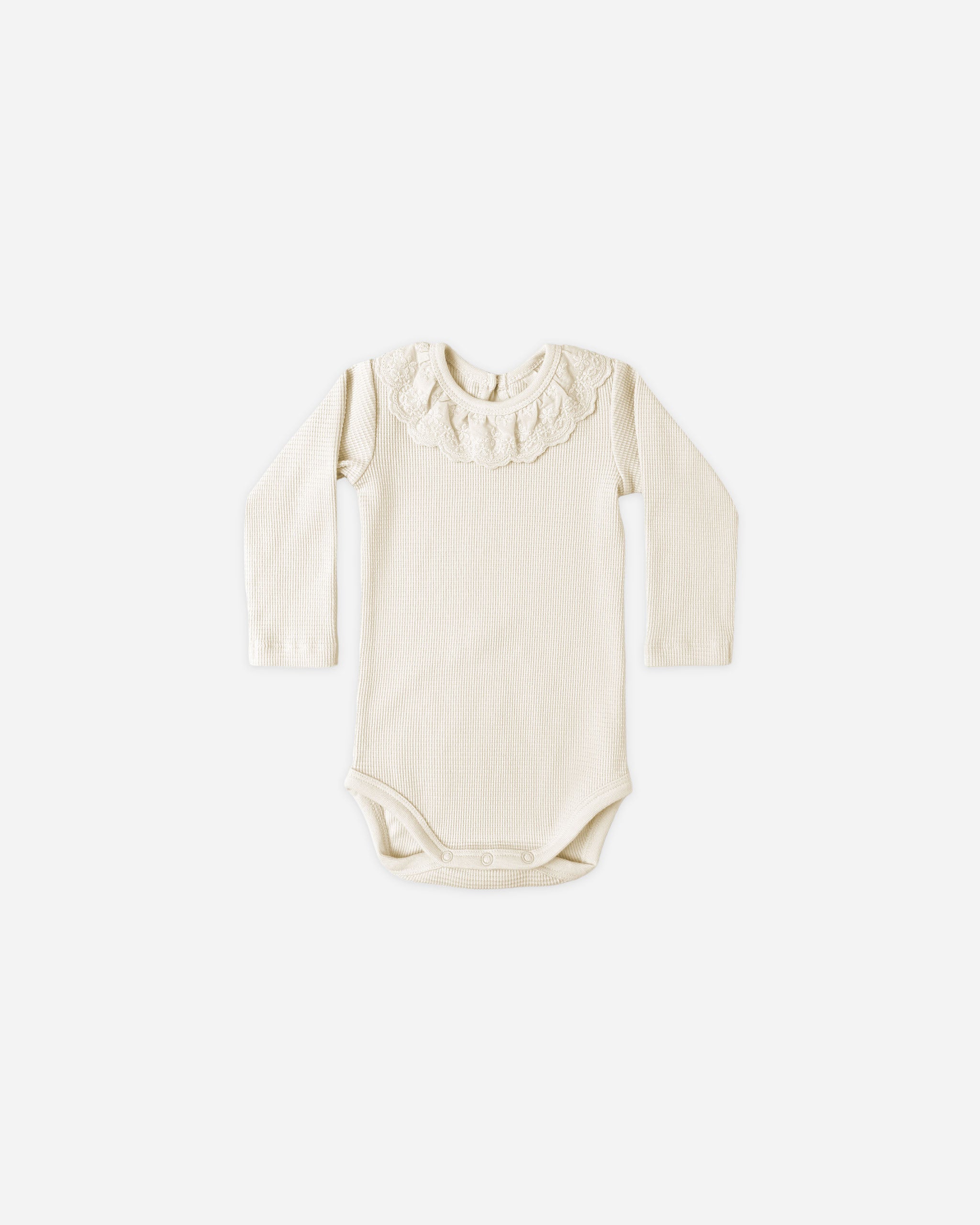 Ruffle Collar Bodysuit || Natural - Rylee + Cru | Kids Clothes | Trendy Baby Clothes | Modern Infant Outfits |