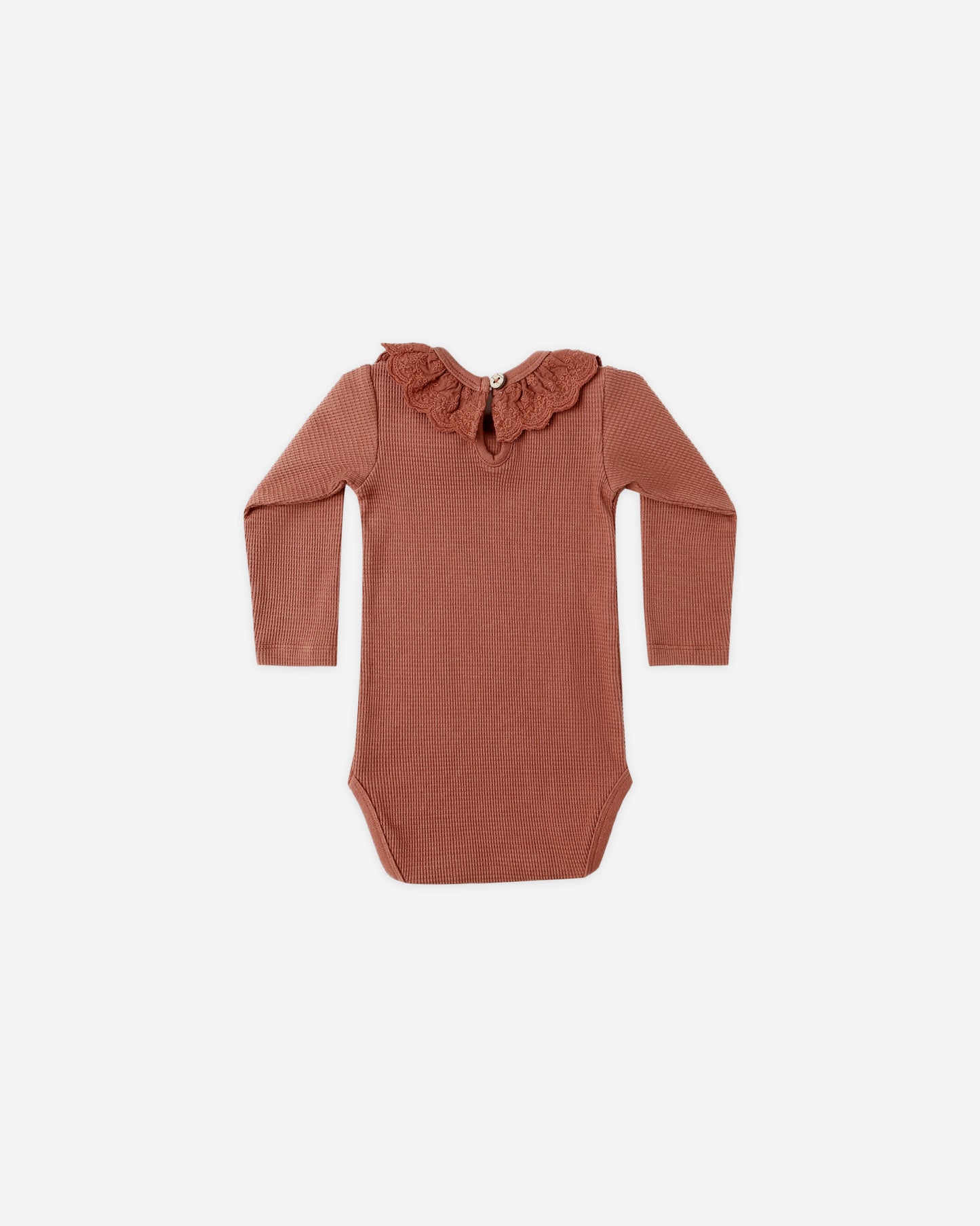 Ruffle Collar Bodysuit || Cranberry - Rylee + Cru | Kids Clothes | Trendy Baby Clothes | Modern Infant Outfits |