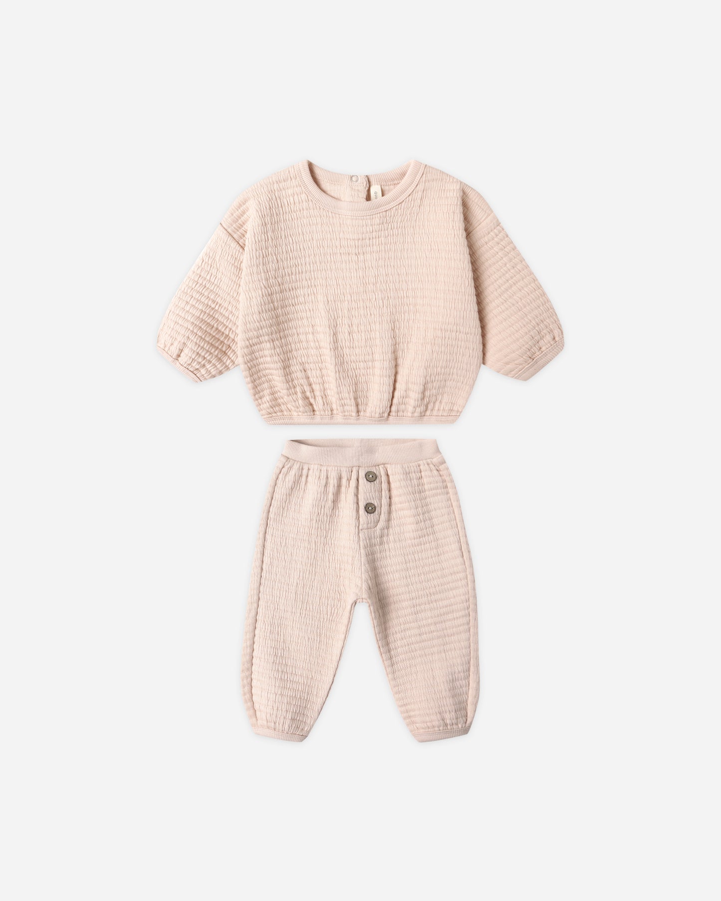 Textured Sweat Set || Antique - Rylee + Cru | Kids Clothes | Trendy Baby Clothes | Modern Infant Outfits |