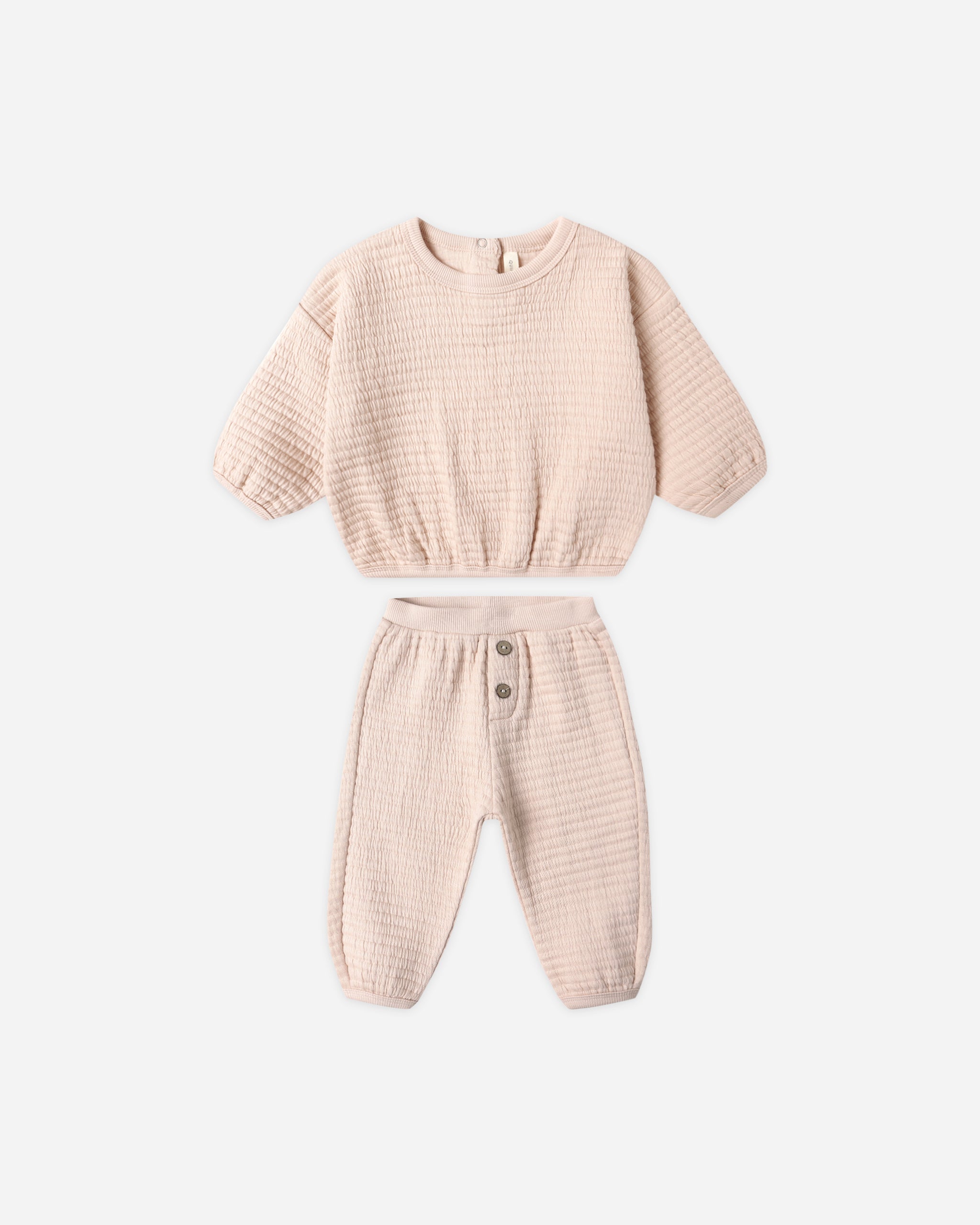 Textured Sweat Set || Antique - Rylee + Cru | Kids Clothes | Trendy Baby Clothes | Modern Infant Outfits |