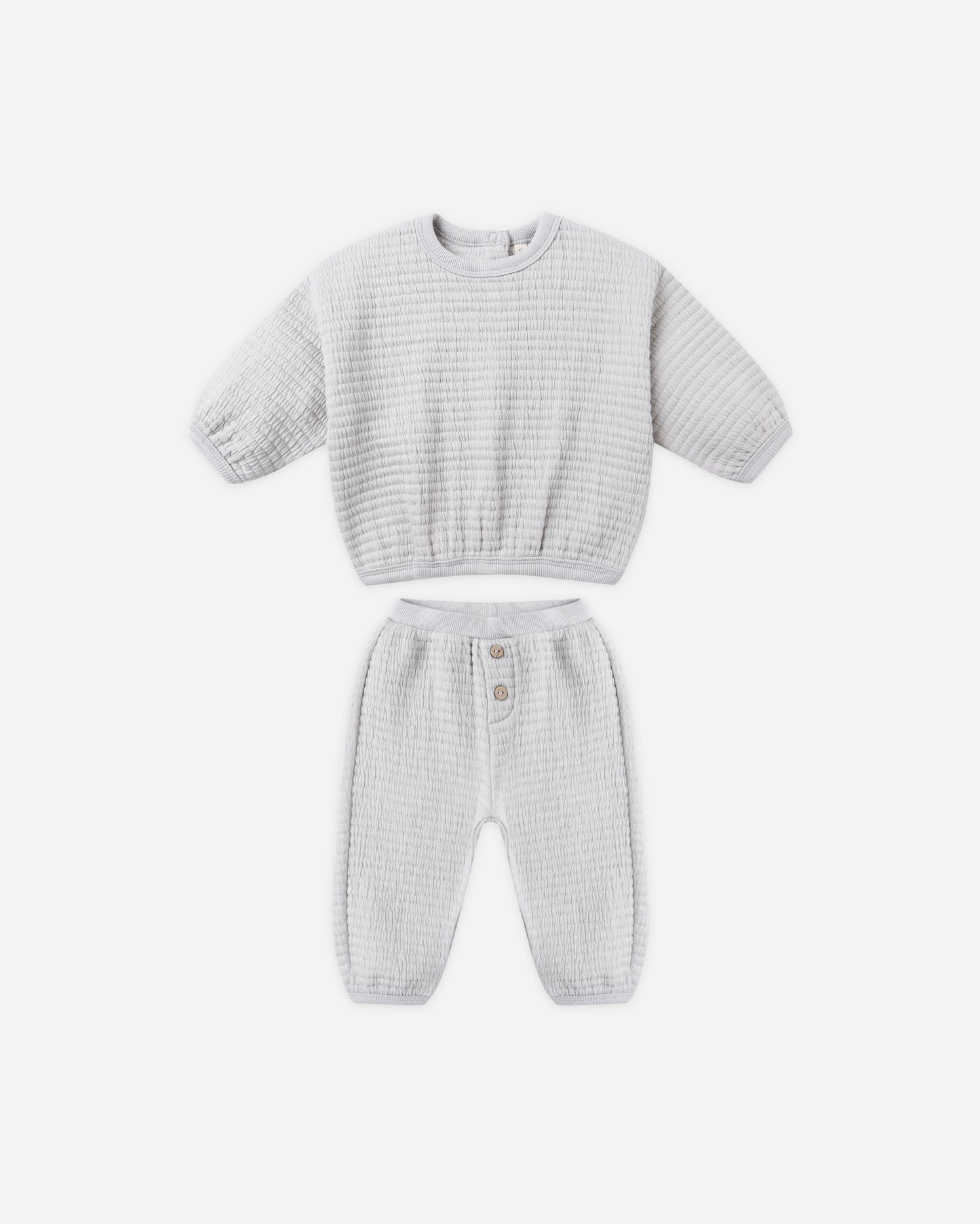 Textured Sweat Set || Frost - Rylee + Cru | Kids Clothes | Trendy Baby Clothes | Modern Infant Outfits |