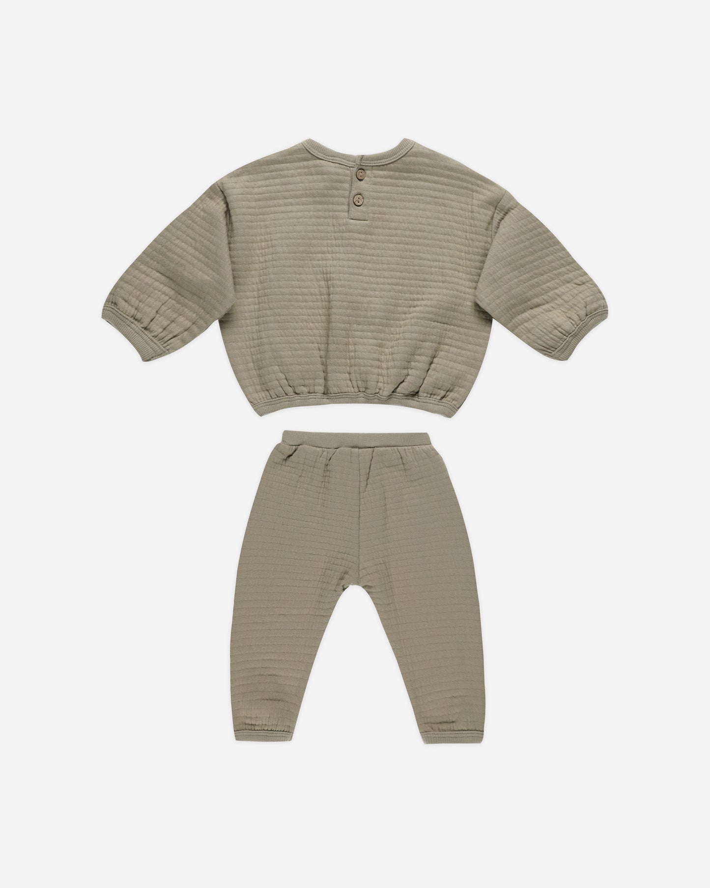 Textured Sweat Set || Olive