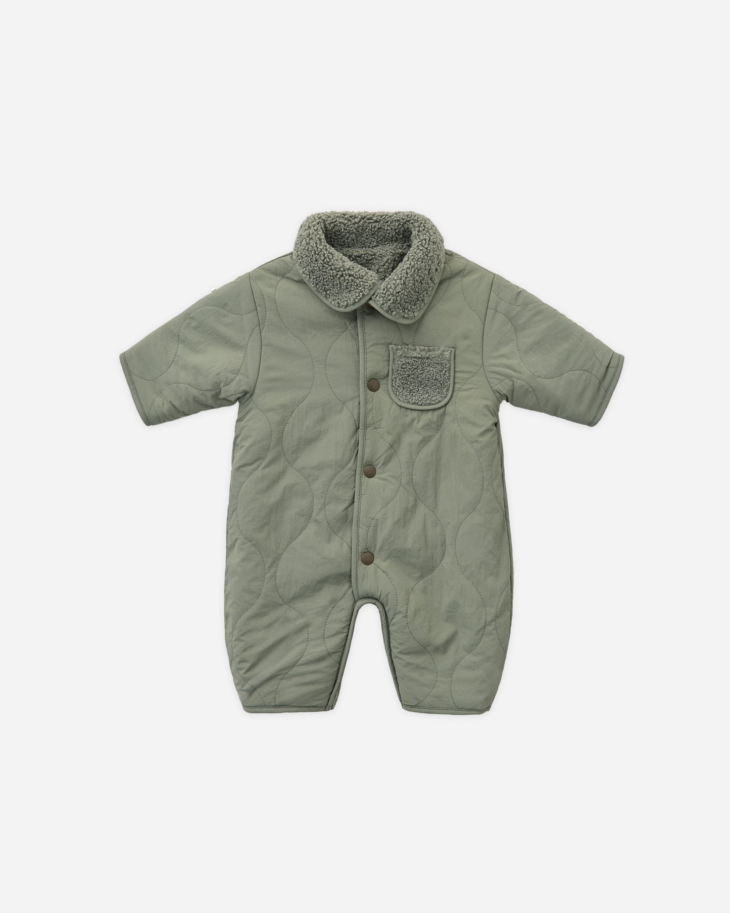 Shearling Jumpsuit || Forest - Rylee + Cru | Kids Clothes | Trendy Baby Clothes | Modern Infant Outfits |