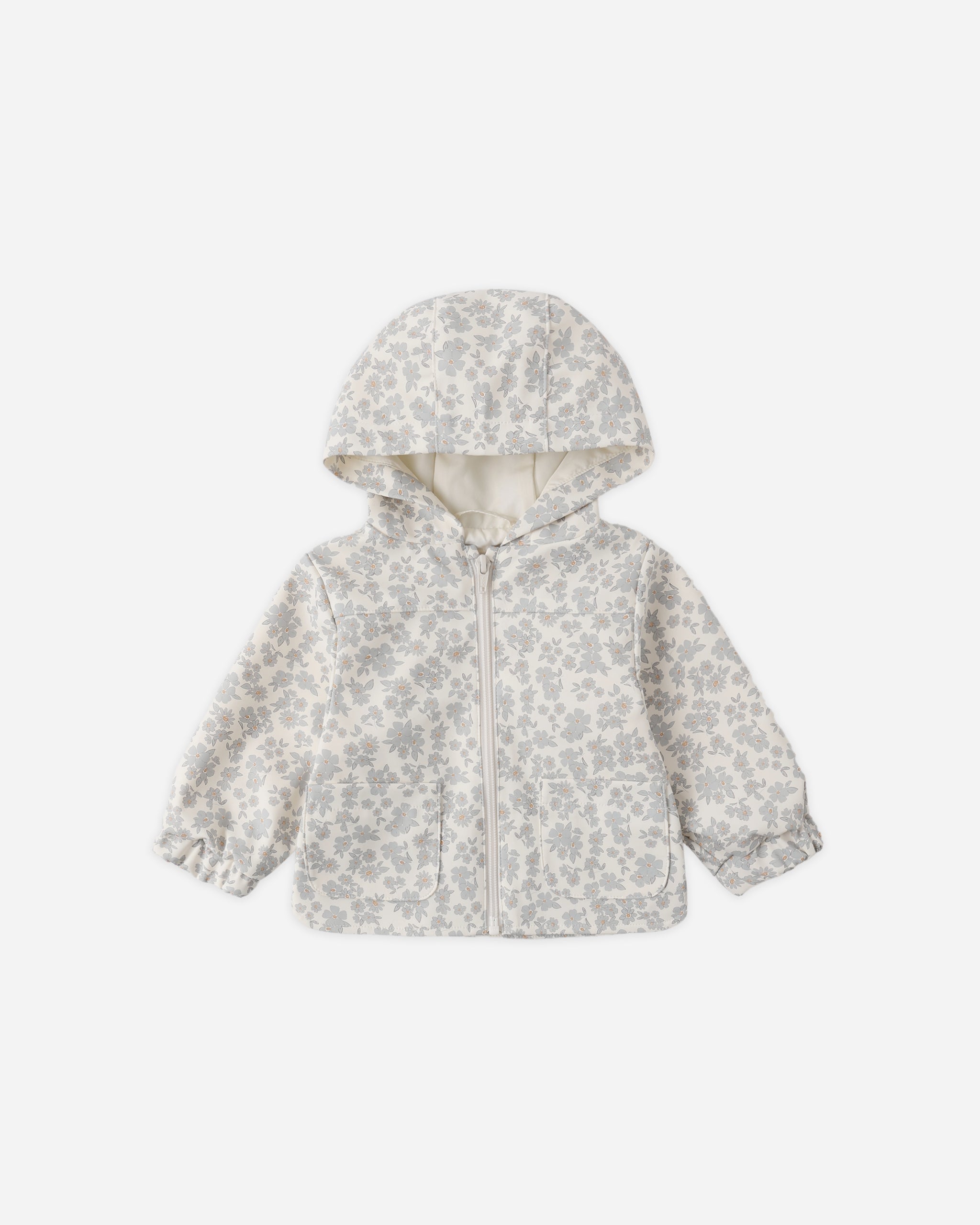 Rain Coat Blue Floral - Rylee + Cru | Kids Clothes | Trendy Baby Clothes | Modern Infant Outfits |