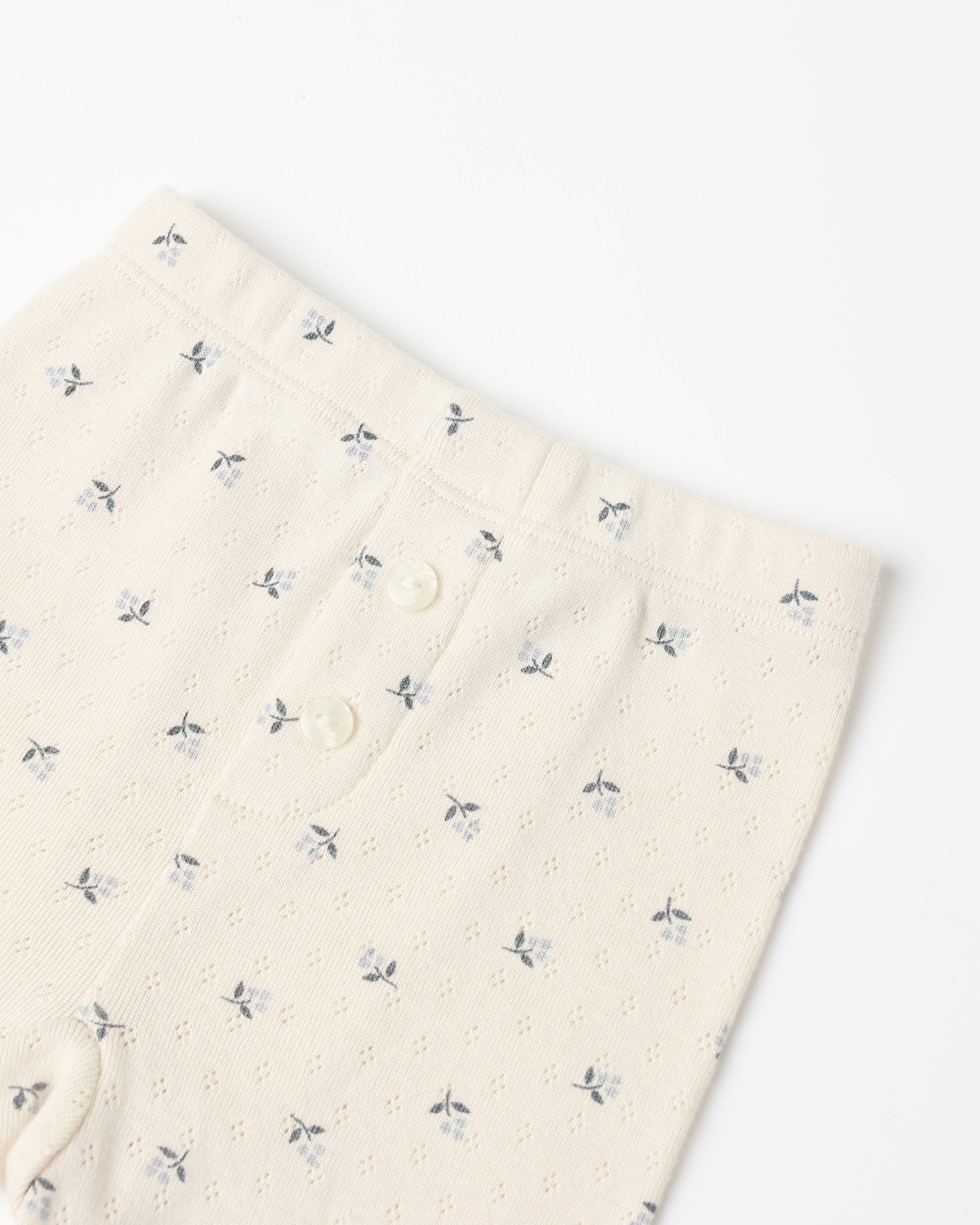 Pointelle Long Sleeve Tee + Legging || Blue Ditsy - Rylee + Cru | Kids Clothes | Trendy Baby Clothes | Modern Infant Outfits |