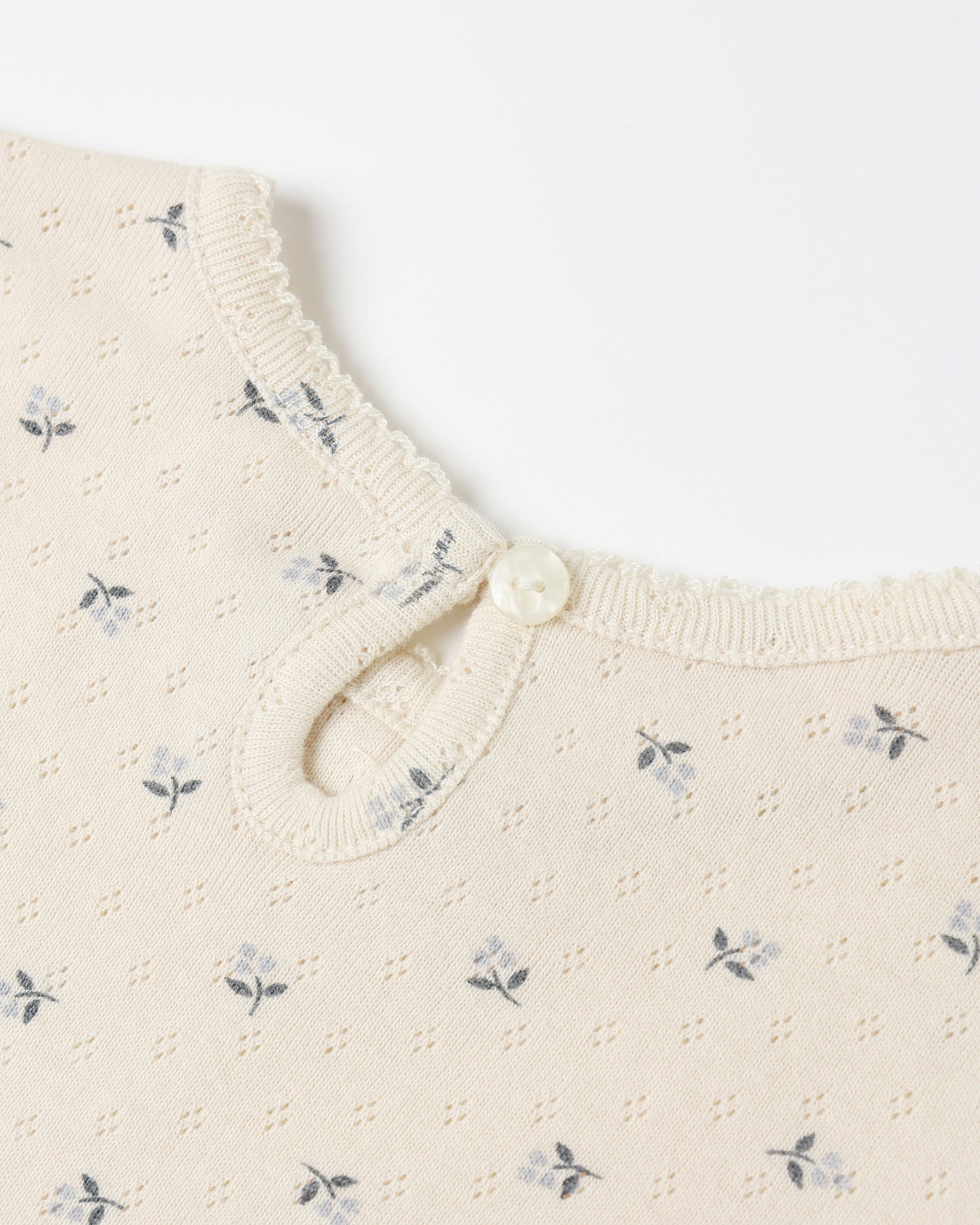 Pointelle Long Sleeve Tee + Legging || Blue Ditsy - Rylee + Cru | Kids Clothes | Trendy Baby Clothes | Modern Infant Outfits |