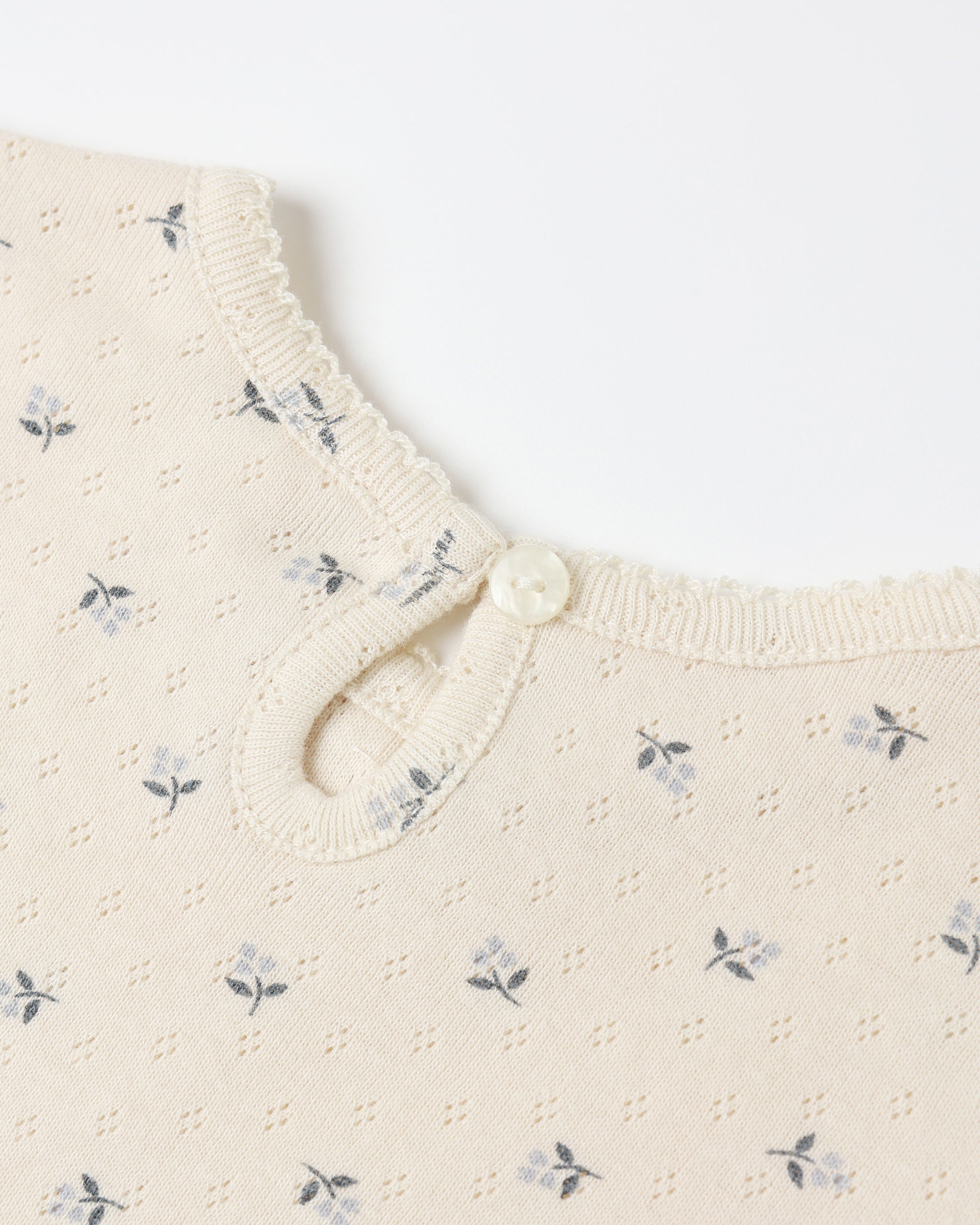 Pointelle Long Sleeve Tee + Legging || Blue Ditsy - Rylee + Cru | Kids Clothes | Trendy Baby Clothes | Modern Infant Outfits |