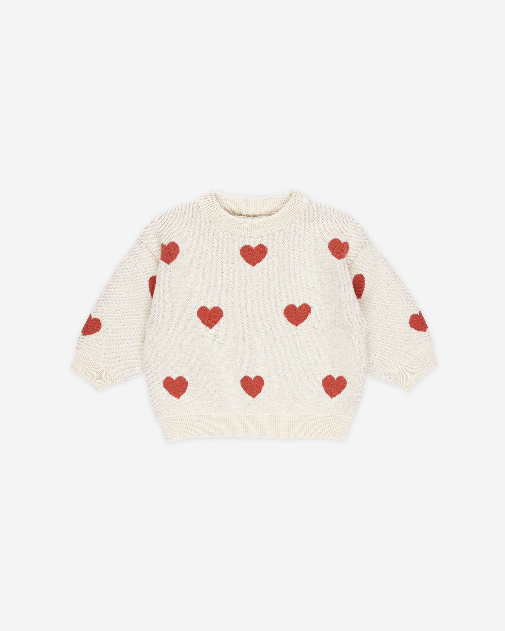 Heart Knit Sweater || Natural