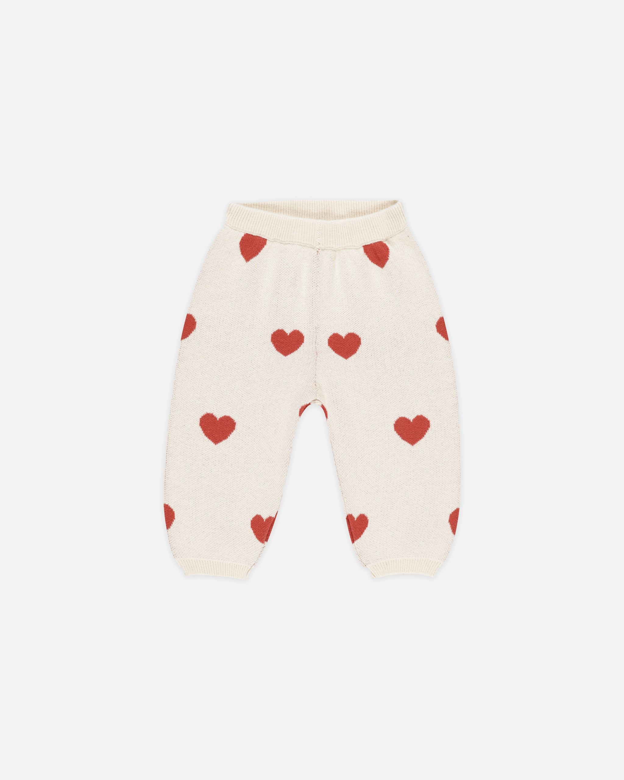 Heart Knit Pants || Natural