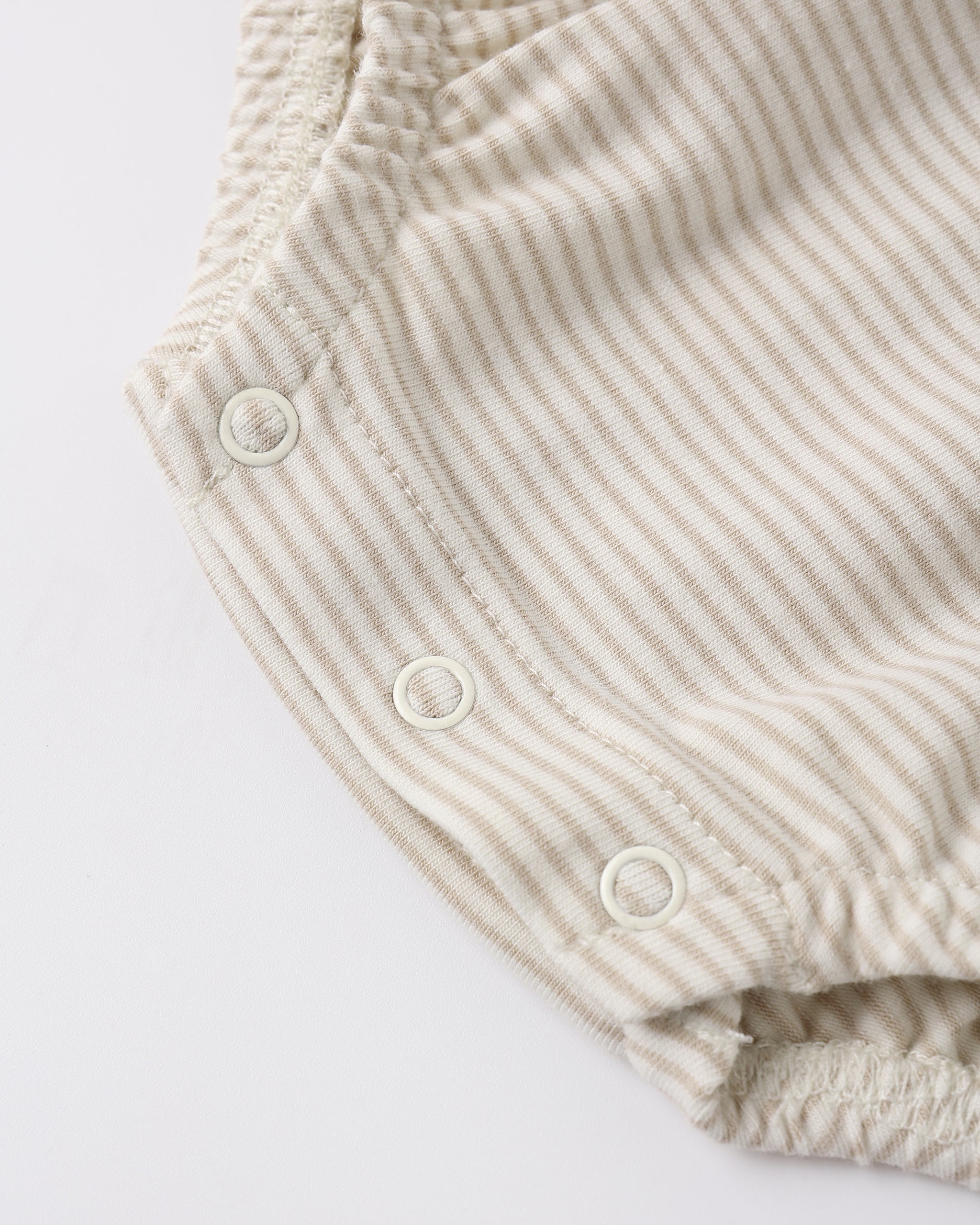 Smocked Ruffle Sleeve Romper Oat Micro Stripe - Rylee + Cru | Kids Clothes | Trendy Baby Clothes | Modern Infant Outfits |