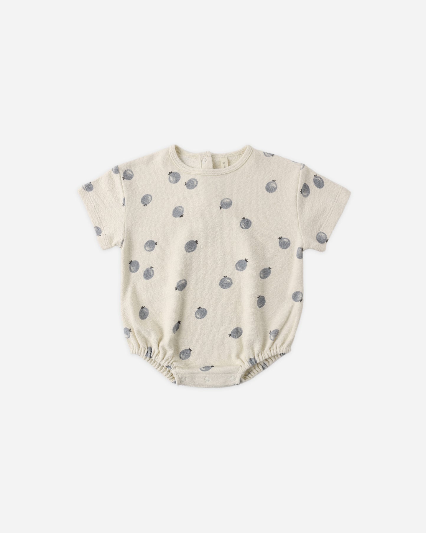 Relaxed Short Sleeve Bubble Romper Blueberries - Rylee + Cru | Kids Clothes | Trendy Baby Clothes | Modern Infant Outfits |