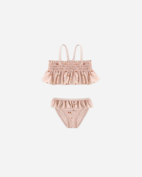Smocked Ruffle Bikini Cherries – Quincy Mae