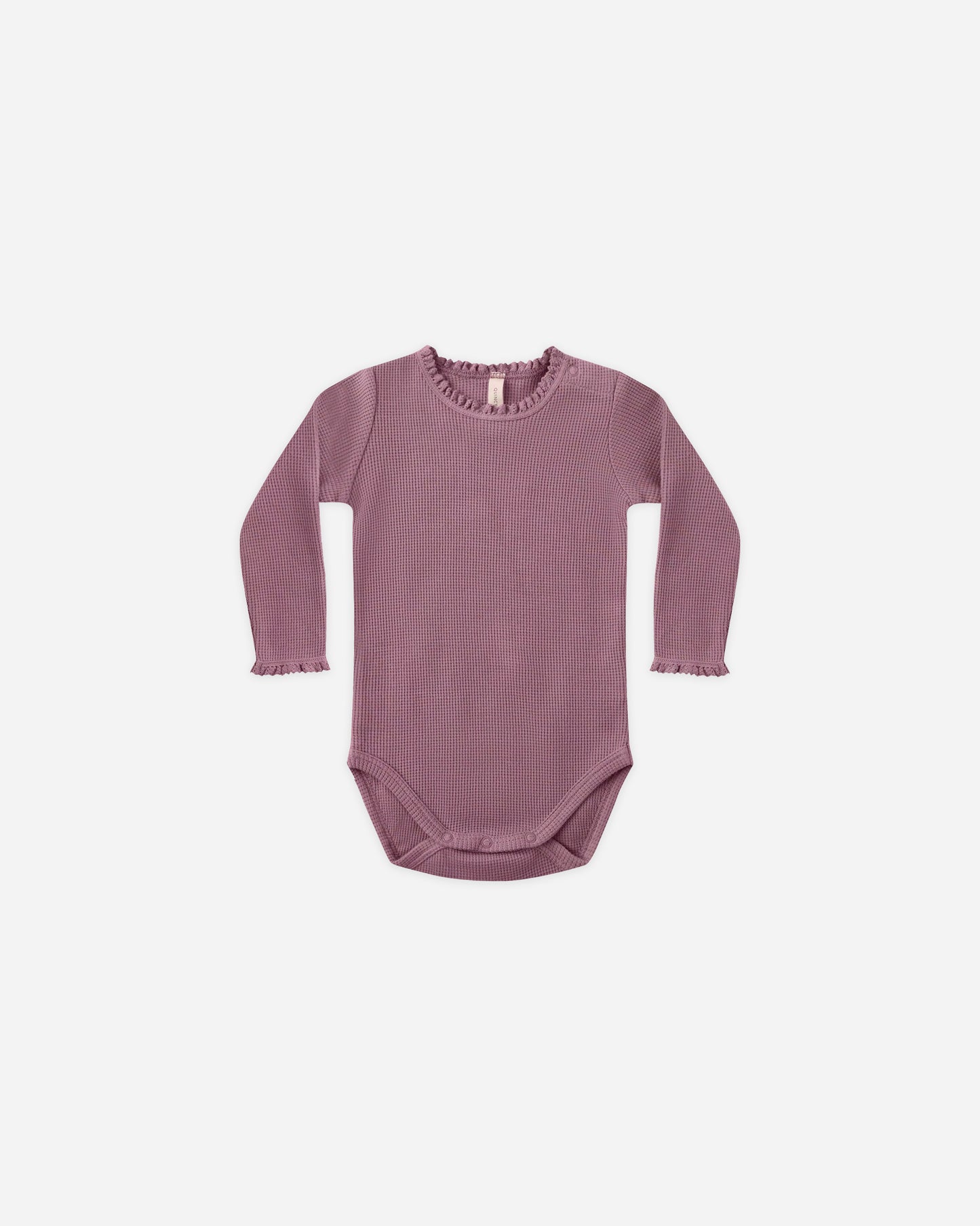 Waffle Long Sleeve Bodysuit || Mulberry - Rylee + Cru | Kids Clothes | Trendy Baby Clothes | Modern Infant Outfits |