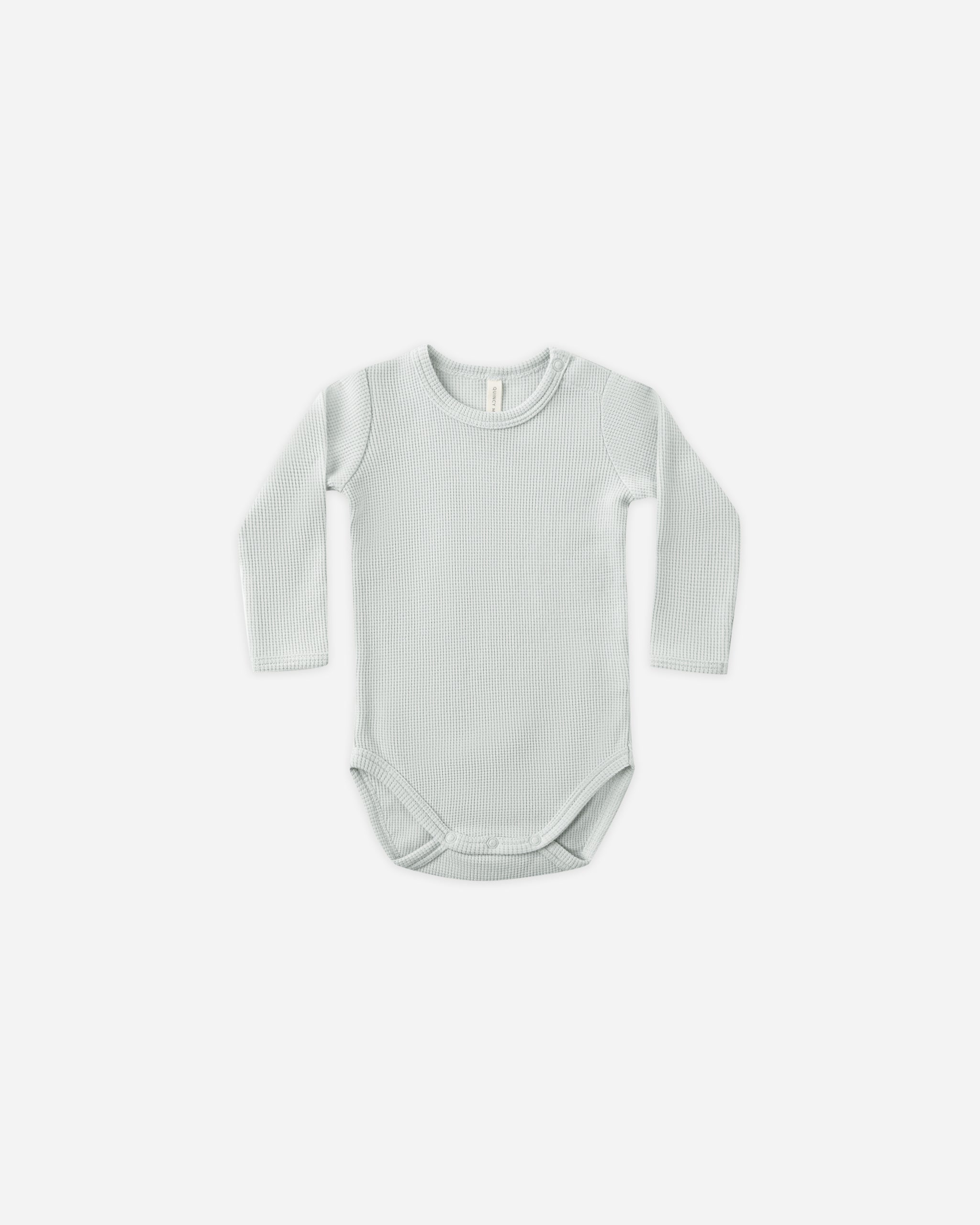 Waffle Long Sleeve Bodysuit || Ice Blue - Rylee + Cru | Kids Clothes | Trendy Baby Clothes | Modern Infant Outfits |