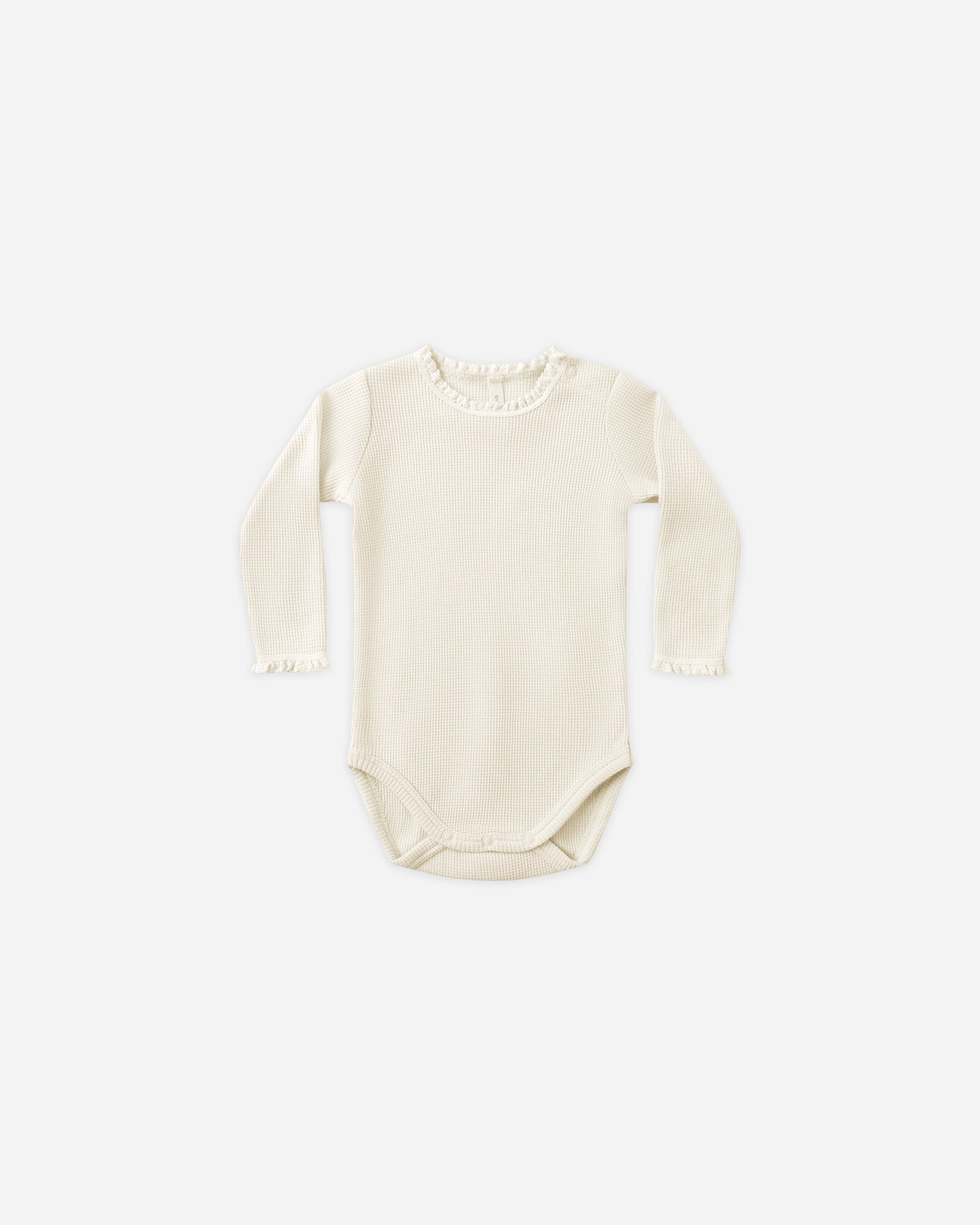 Waffle Long Sleeve Bodysuit || Natural - Rylee + Cru | Kids Clothes | Trendy Baby Clothes | Modern Infant Outfits |
