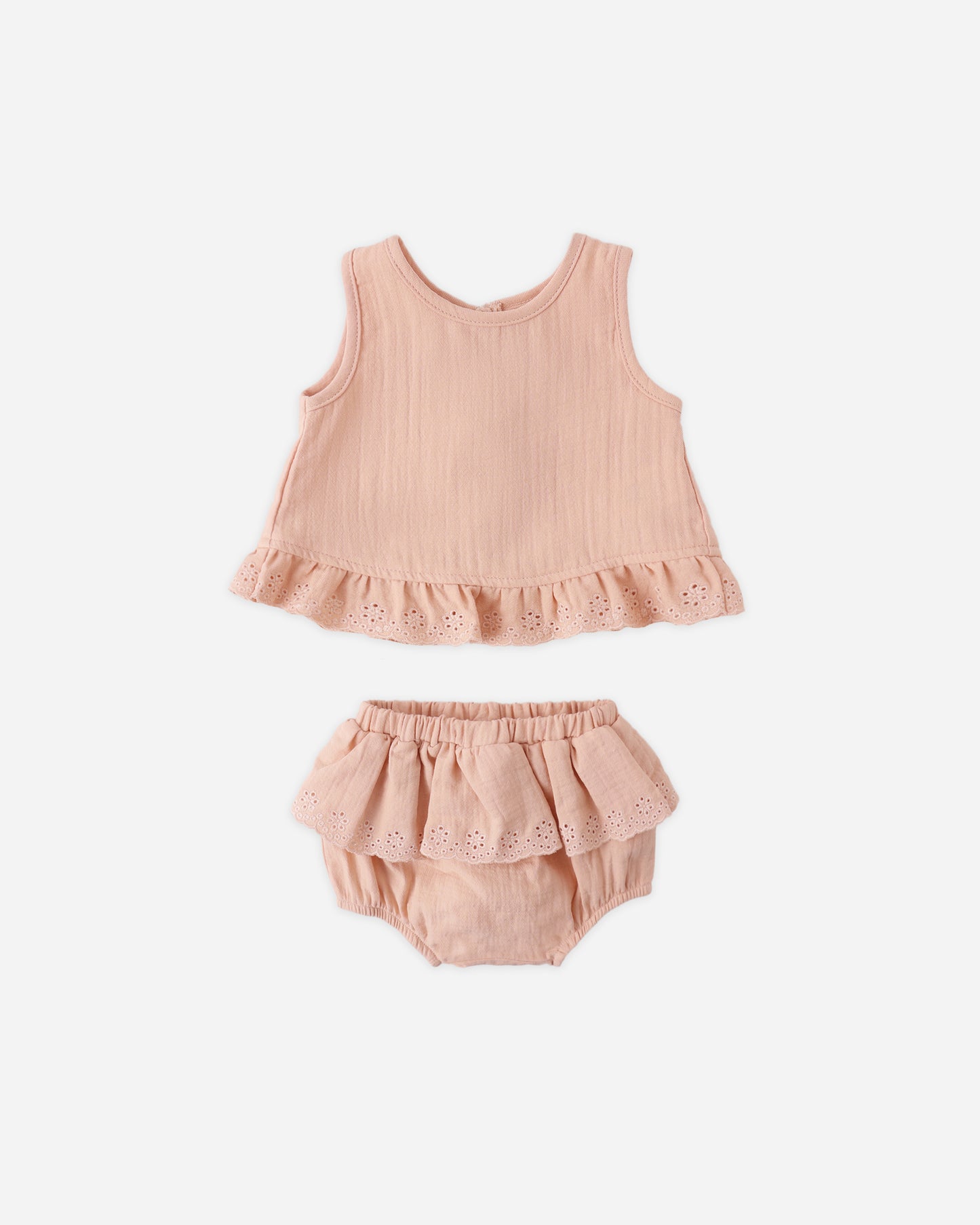Ruffled Tulip Top + Bloomer Set Melon - Rylee + Cru | Kids Clothes | Trendy Baby Clothes | Modern Infant Outfits |