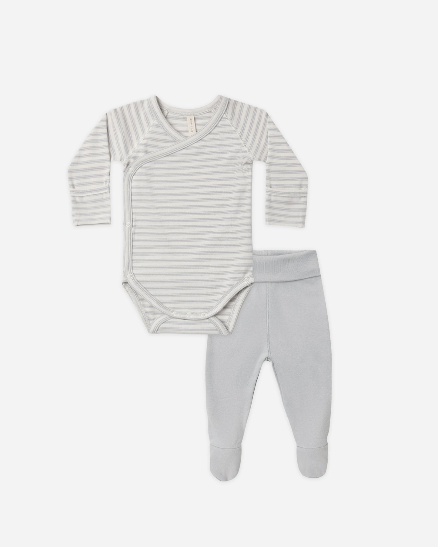 Side Snap Bodysuit + Pant Set Cloud Stripe - Rylee + Cru | Kids Clothes | Trendy Baby Clothes | Modern Infant Outfits |