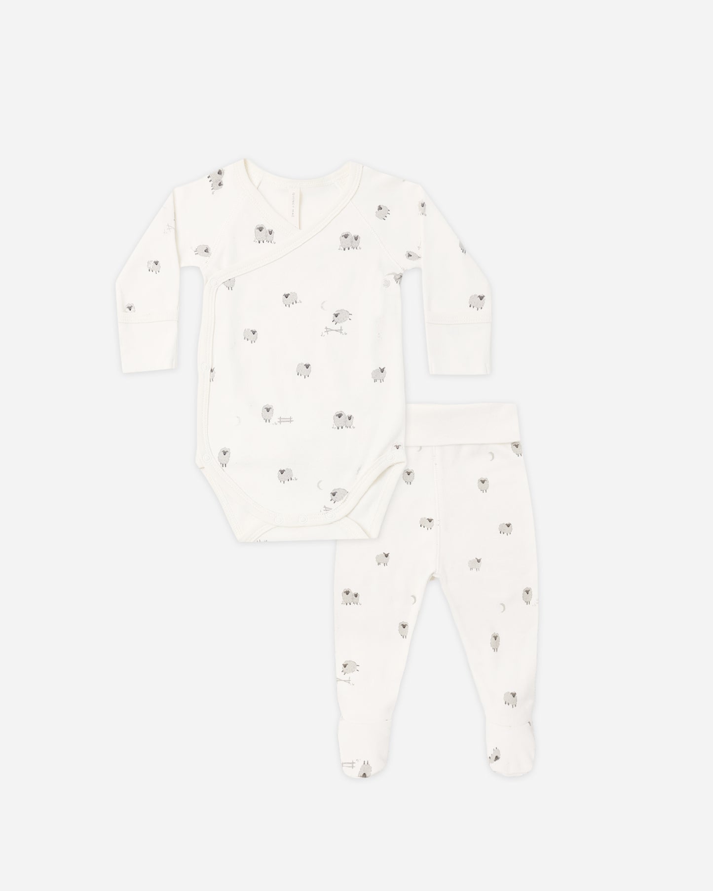 Side Snap Bodysuit + Pant Set Sheep - Rylee + Cru | Kids Clothes | Trendy Baby Clothes | Modern Infant Outfits |
