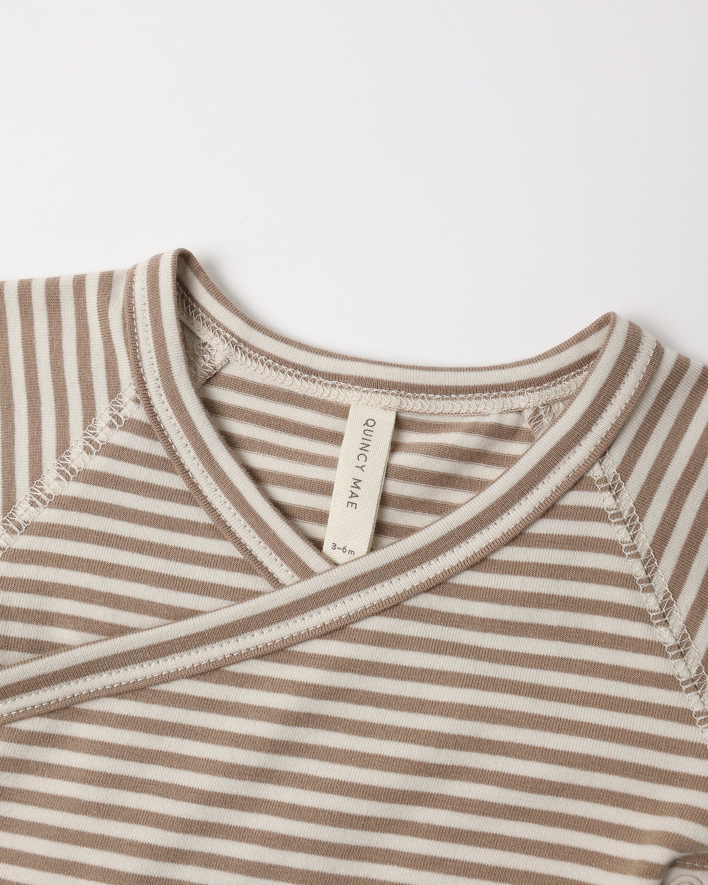 Side Snap Bodysuit + Pant Set Almond Stripe - Rylee + Cru | Kids Clothes | Trendy Baby Clothes | Modern Infant Outfits |