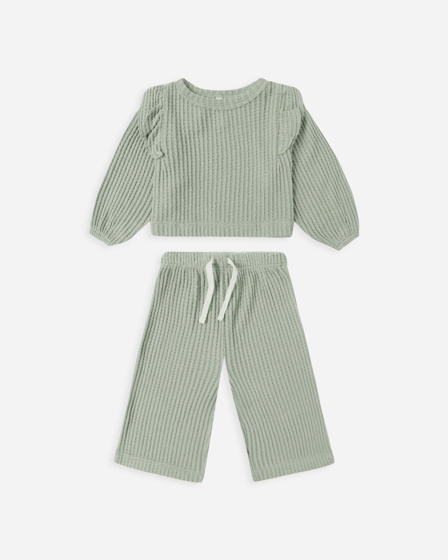 Ruffle Cozy Set || Fern - Rylee + Cru | Kids Clothes | Trendy Baby Clothes | Modern Infant Outfits |