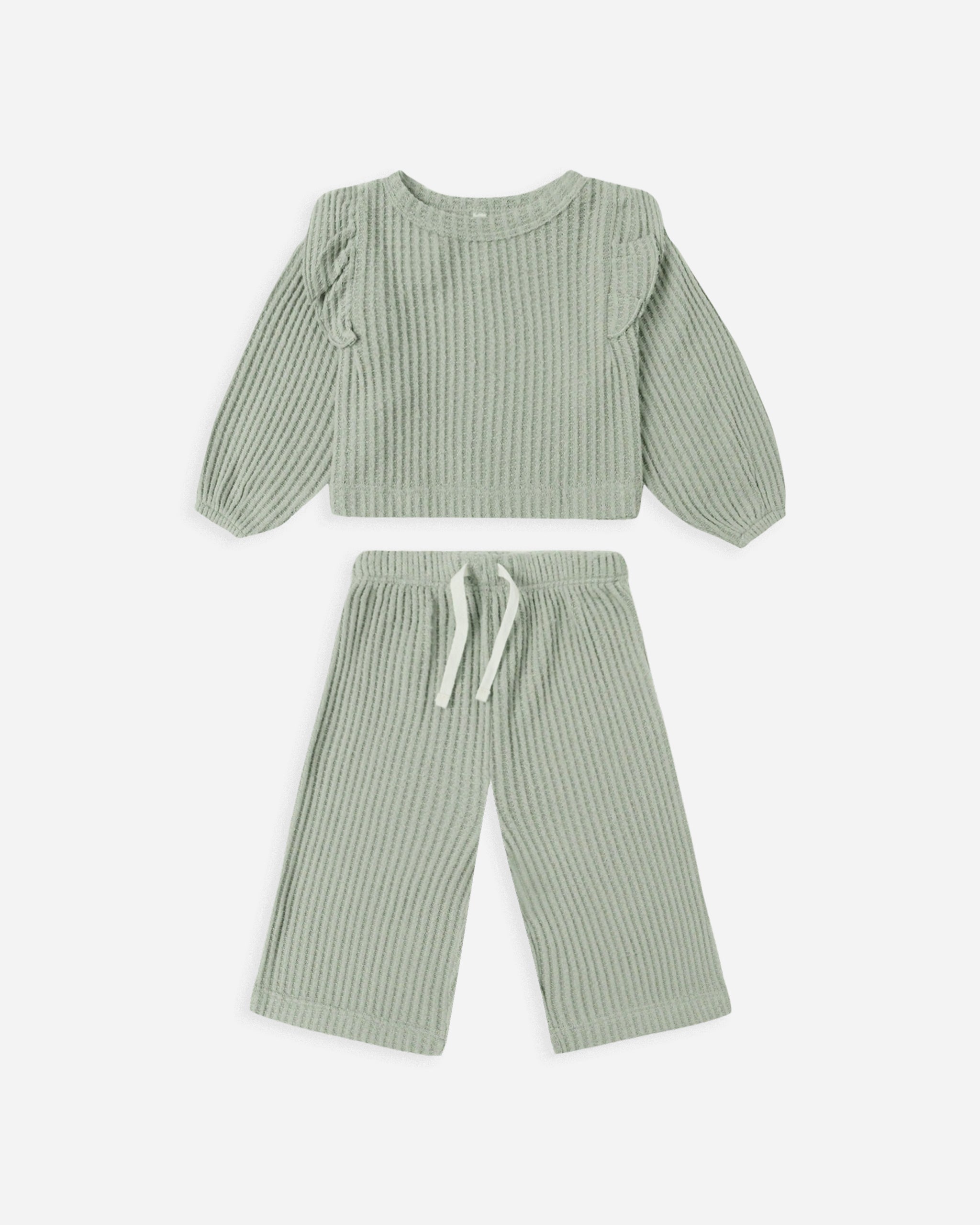 Ruffle Cozy Set || Fern - Rylee + Cru | Kids Clothes | Trendy Baby Clothes | Modern Infant Outfits |