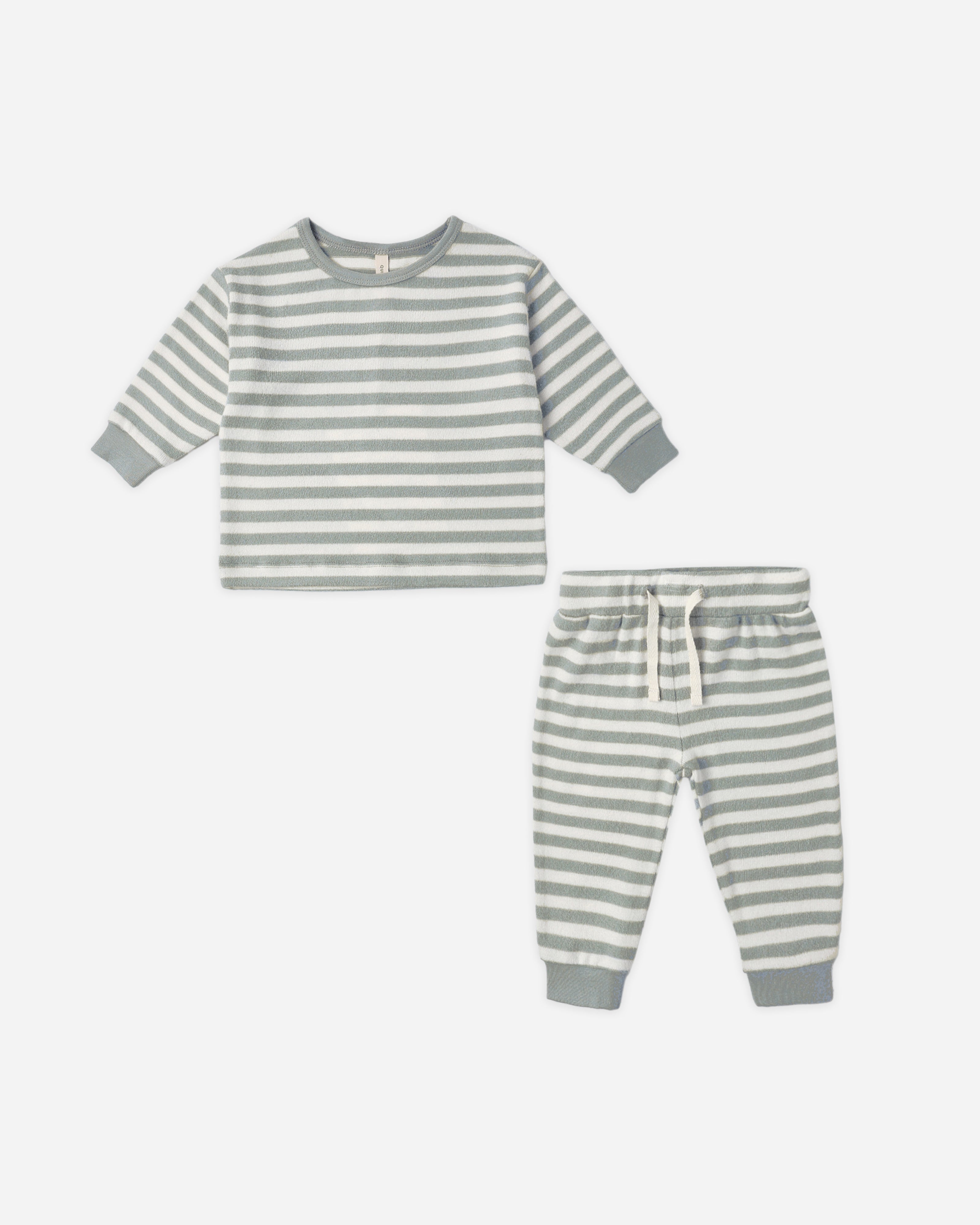 Cozy Set || Blue Stripe - Rylee + Cru | Kids Clothes | Trendy Baby Clothes | Modern Infant Outfits |