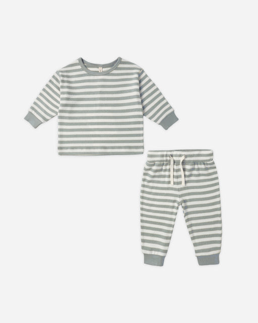 Cozy Set || Blue Stripe - Rylee + Cru | Kids Clothes | Trendy Baby Clothes | Modern Infant Outfits |