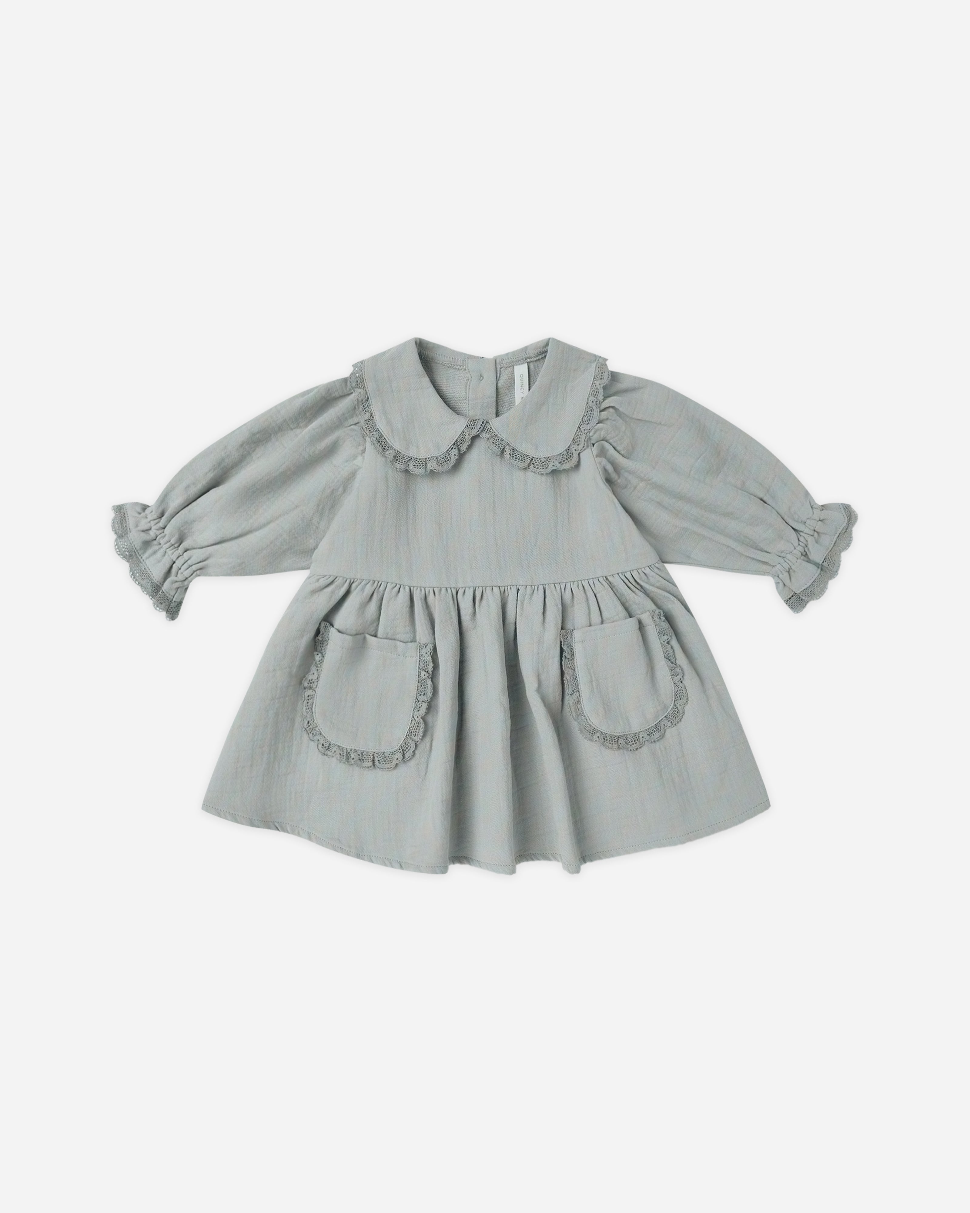 Marisol Dress || Steel Blue - Rylee + Cru | Kids Clothes | Trendy Baby Clothes | Modern Infant Outfits |