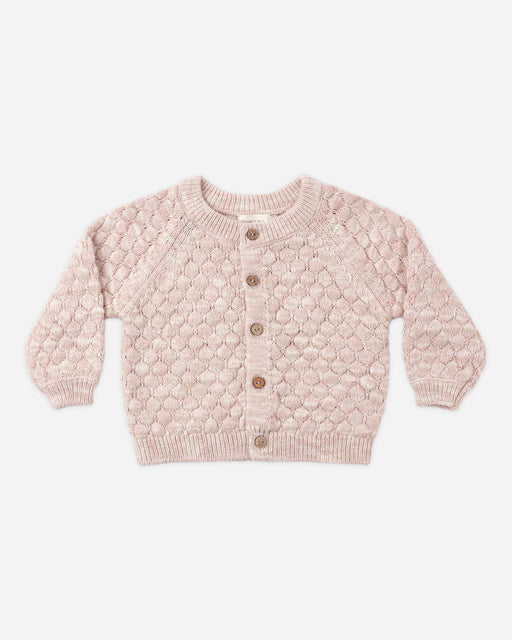 Bubble Knit Cardigan Dusty Rose Speckle - Rylee + Cru | Kids Clothes | Trendy Baby Clothes | Modern Infant Outfits |
