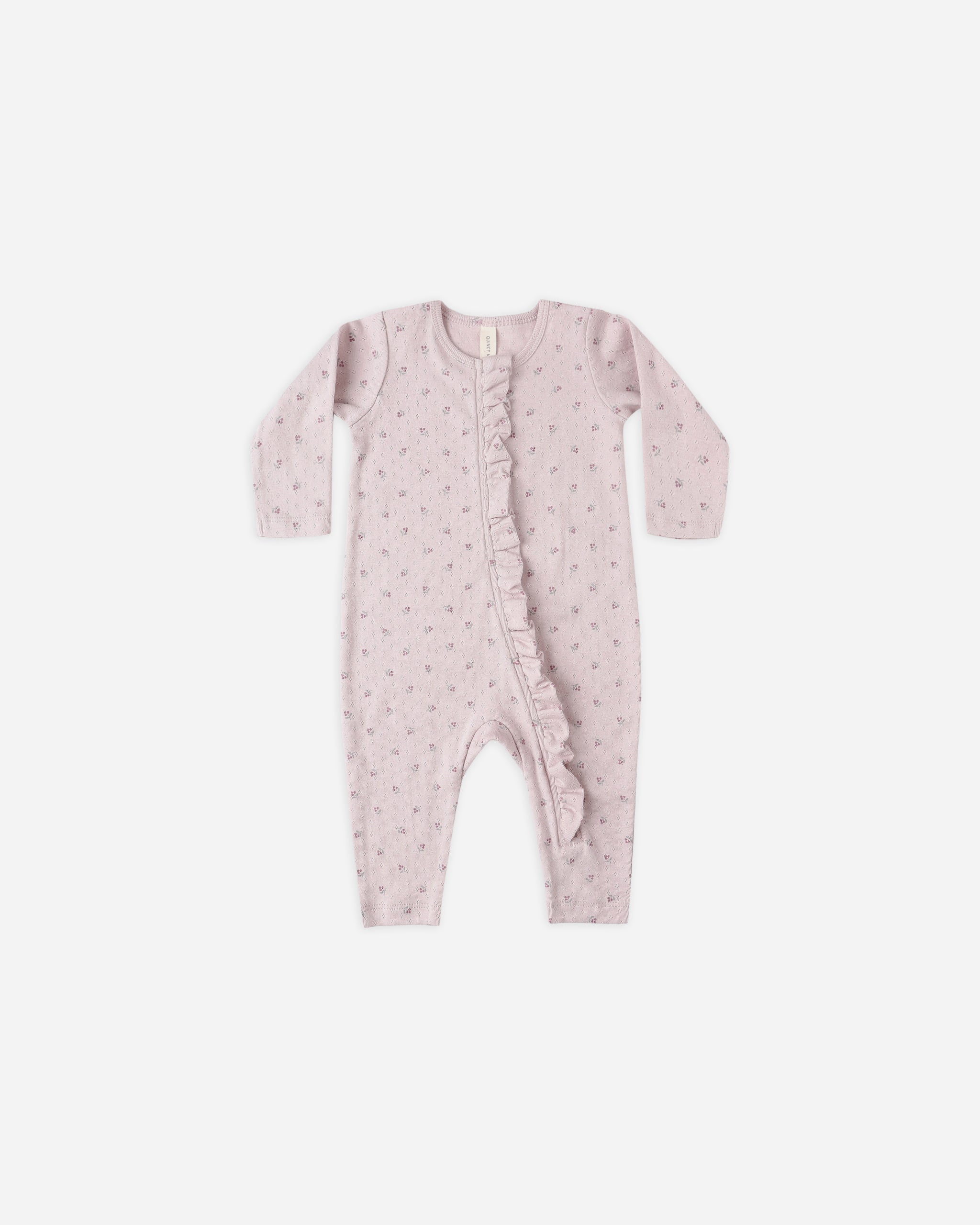 Ruffle Jumpsuit || Lilac Ditsy - Rylee + Cru | Kids Clothes | Trendy Baby Clothes | Modern Infant Outfits |