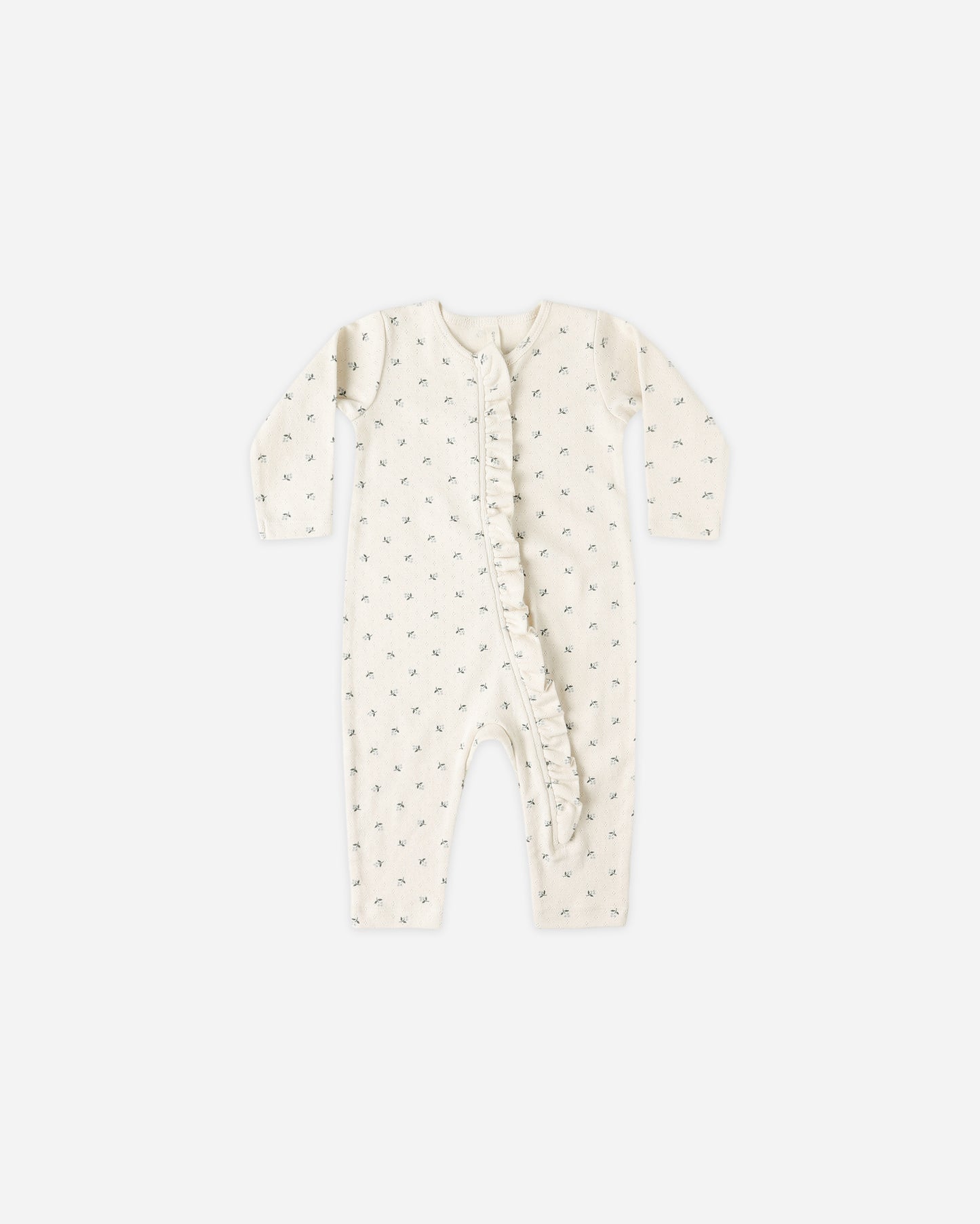 Ruffle Jumpsuit || Blue Ditsy - Rylee + Cru | Kids Clothes | Trendy Baby Clothes | Modern Infant Outfits |