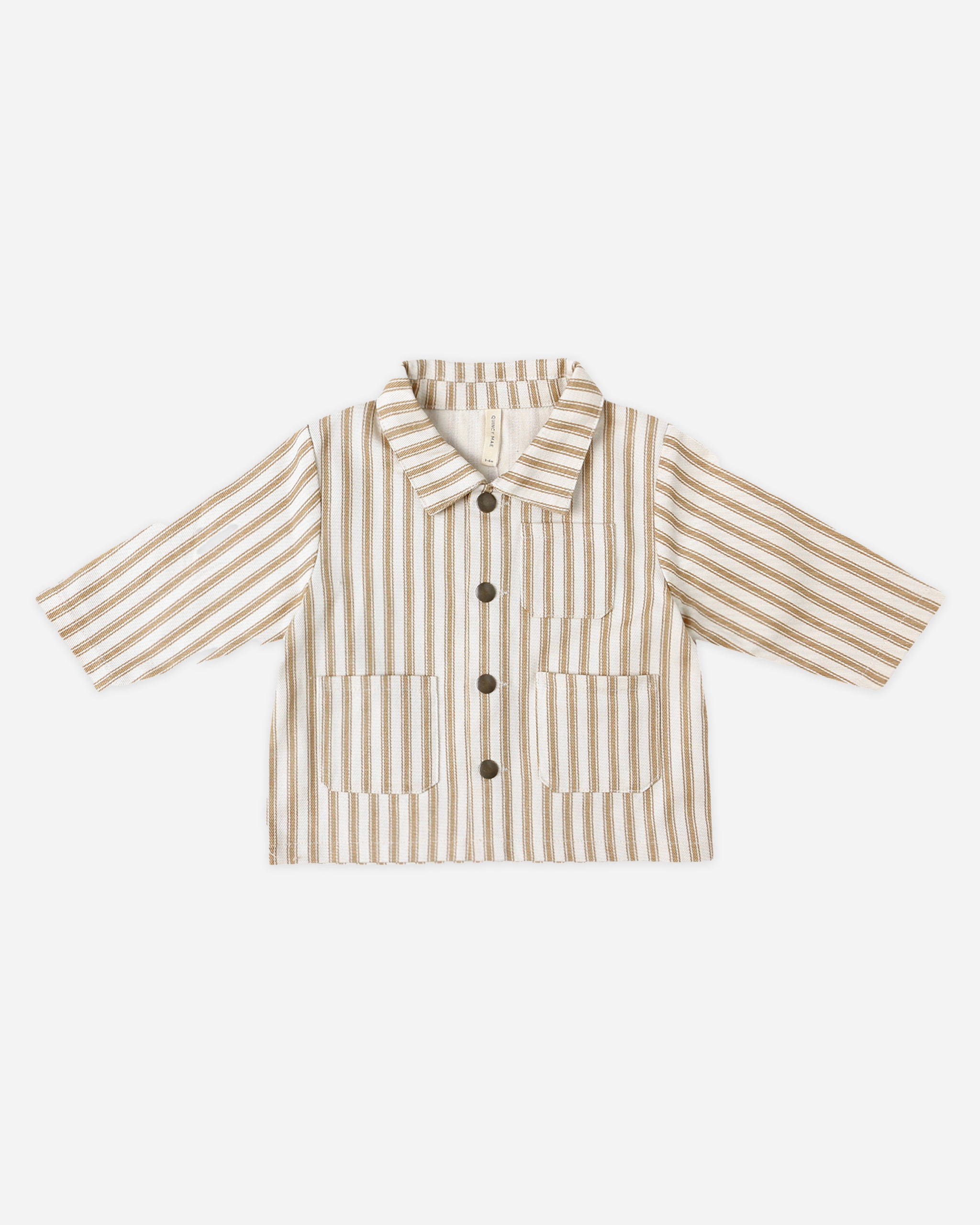 Utility Jacket || Gold Pinstripe - Rylee + Cru | Kids Clothes | Trendy Baby Clothes | Modern Infant Outfits |