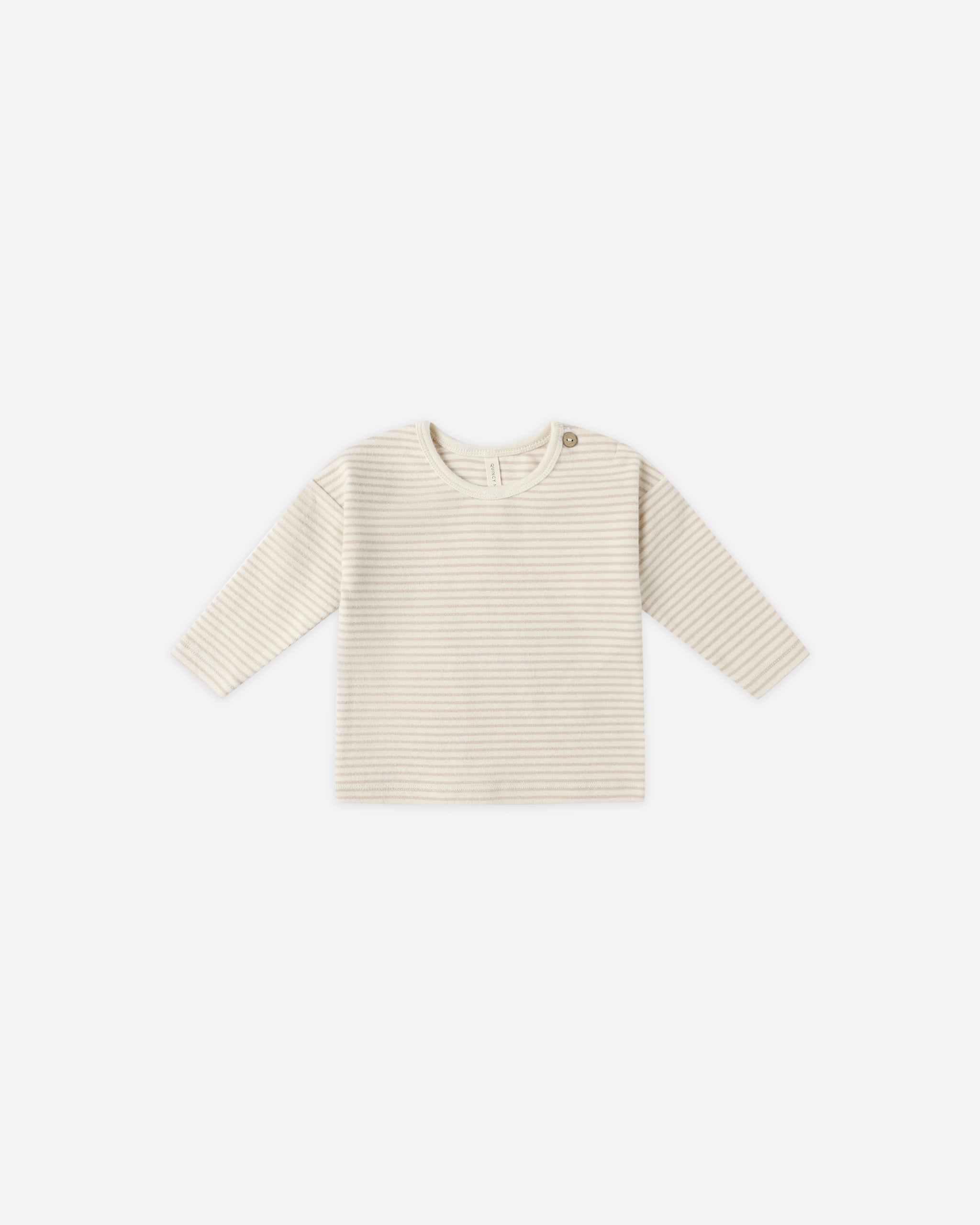 Long Sleeve Tee || Oat Micro Stripe - Rylee + Cru | Kids Clothes | Trendy Baby Clothes | Modern Infant Outfits |