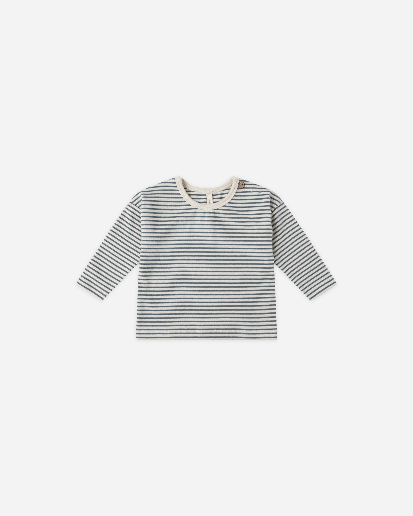 Long Sleeve Tee || Ocean Micro Stripe - Rylee + Cru | Kids Clothes | Trendy Baby Clothes | Modern Infant Outfits |