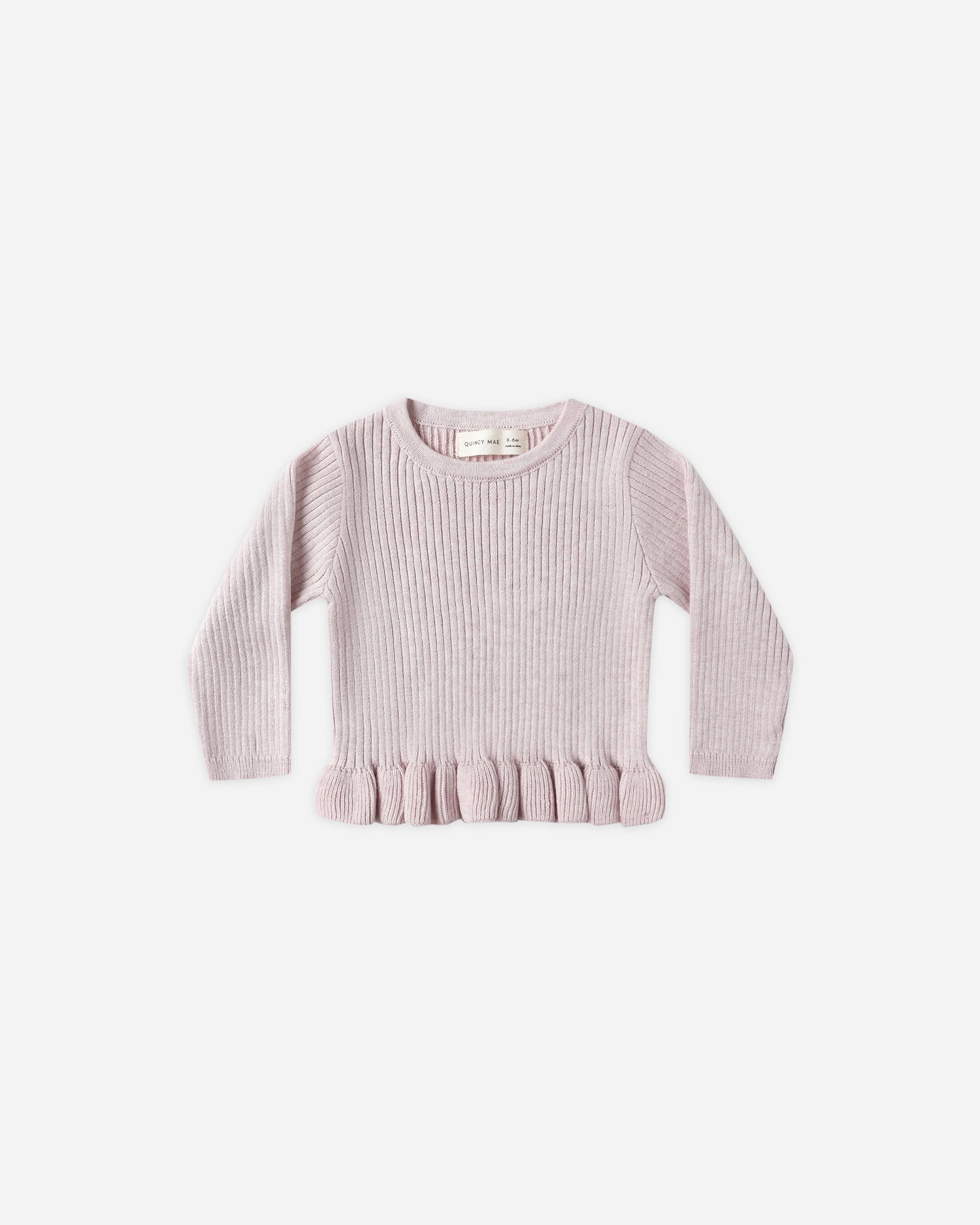 Rib Knit Peplum Top || Lilac - Rylee + Cru | Kids Clothes | Trendy Baby Clothes | Modern Infant Outfits |