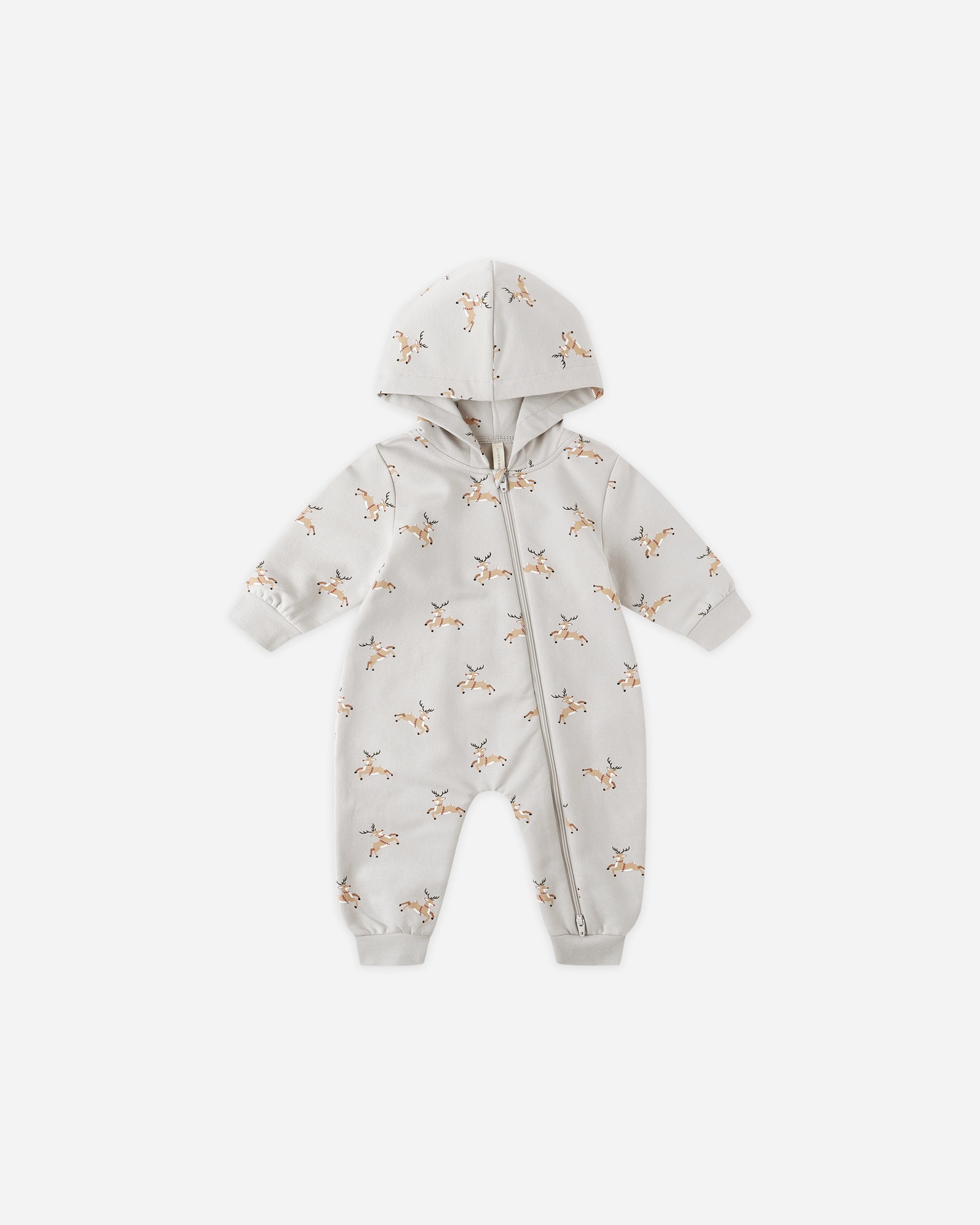Hooded Jumpsuit || Reindeer - Rylee + Cru | Kids Clothes | Trendy Baby Clothes | Modern Infant Outfits |