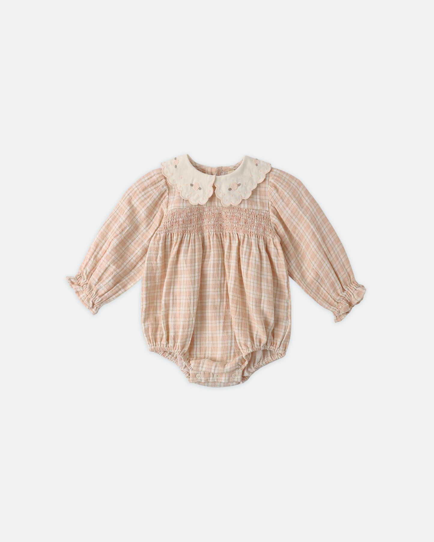 Callie Romper Pink Plaid - Rylee + Cru | Kids Clothes | Trendy Baby Clothes | Modern Infant Outfits |