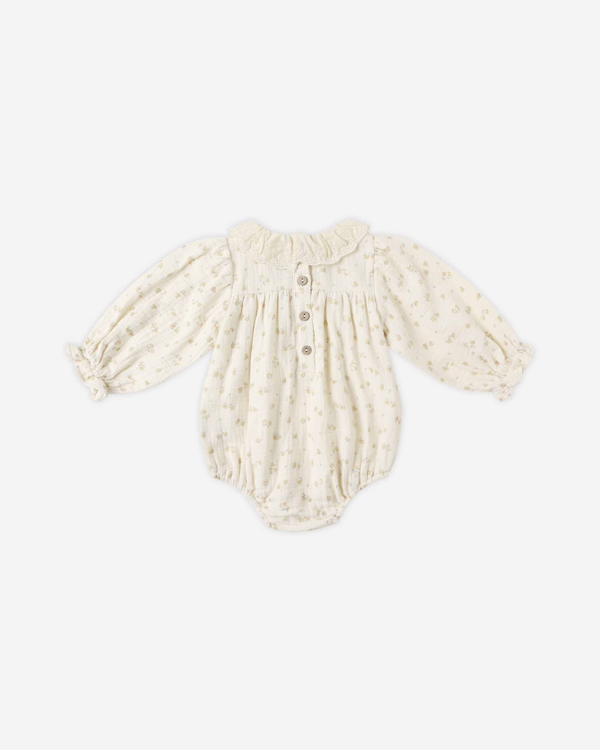 Callie Romper || Golden Floral - Rylee + Cru | Kids Clothes | Trendy Baby Clothes | Modern Infant Outfits |