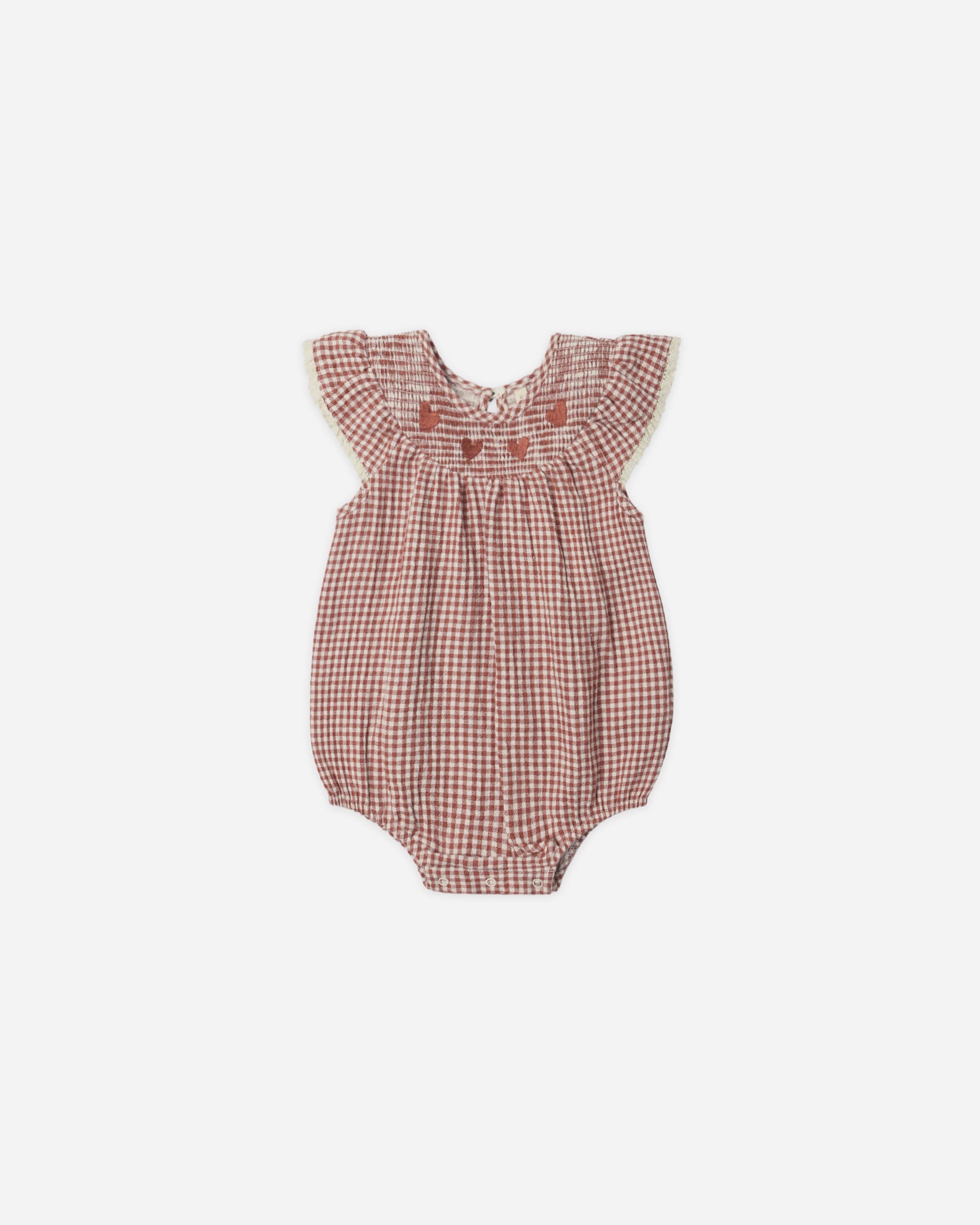 Lenore Romper Red Gingham – Quincy Mae