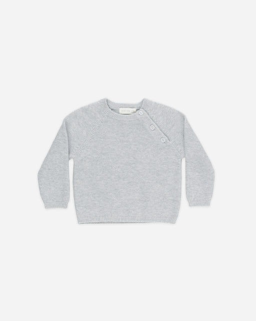 Bailey Knit Sweater Heathered Dusty Blue - Rylee + Cru | Kids Clothes | Trendy Baby Clothes | Modern Infant Outfits |