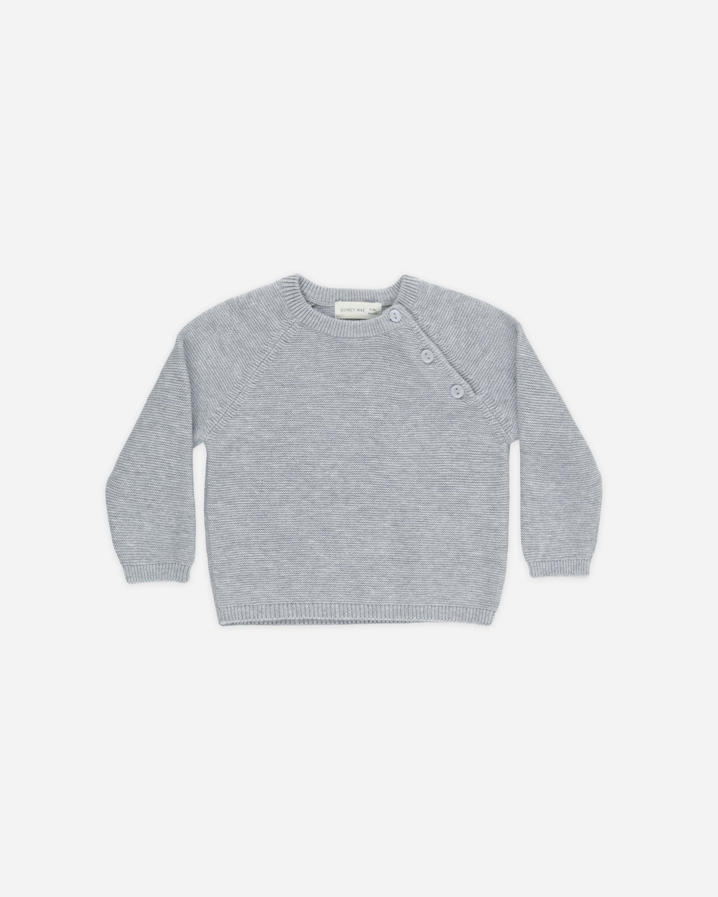 Bailey Knit Sweater || Heathered Dusty Blue - Rylee + Cru | Kids Clothes | Trendy Baby Clothes | Modern Infant Outfits |