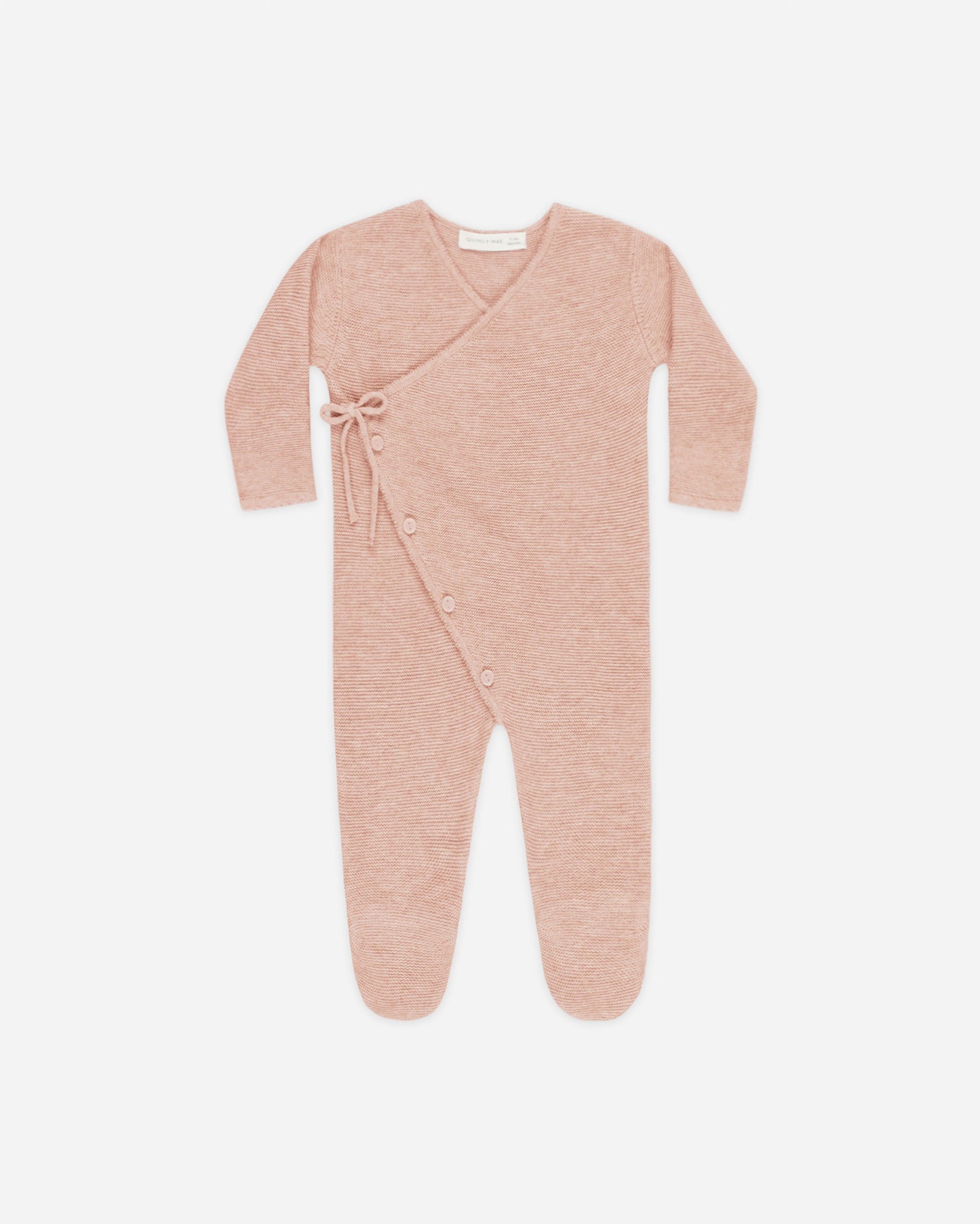 Wrap Knit Footie || Heathered Rose - Rylee + Cru | Kids Clothes | Trendy Baby Clothes | Modern Infant Outfits |