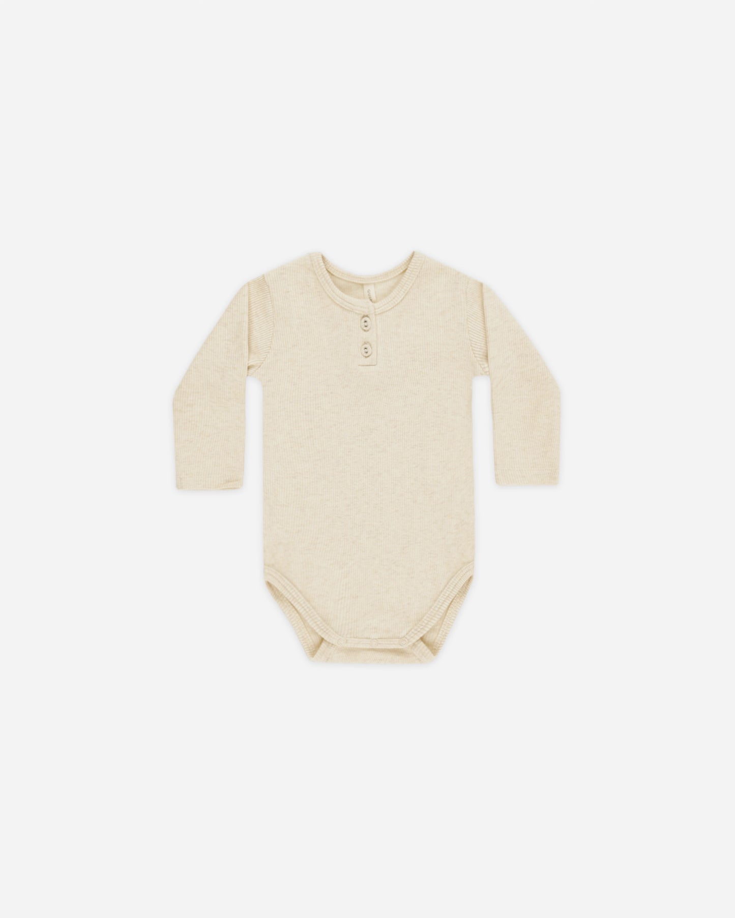 Ribbed Long Sleeve Onesie || Oatmeal - Rylee + Cru | Kids Clothes | Trendy Baby Clothes | Modern Infant Outfits |