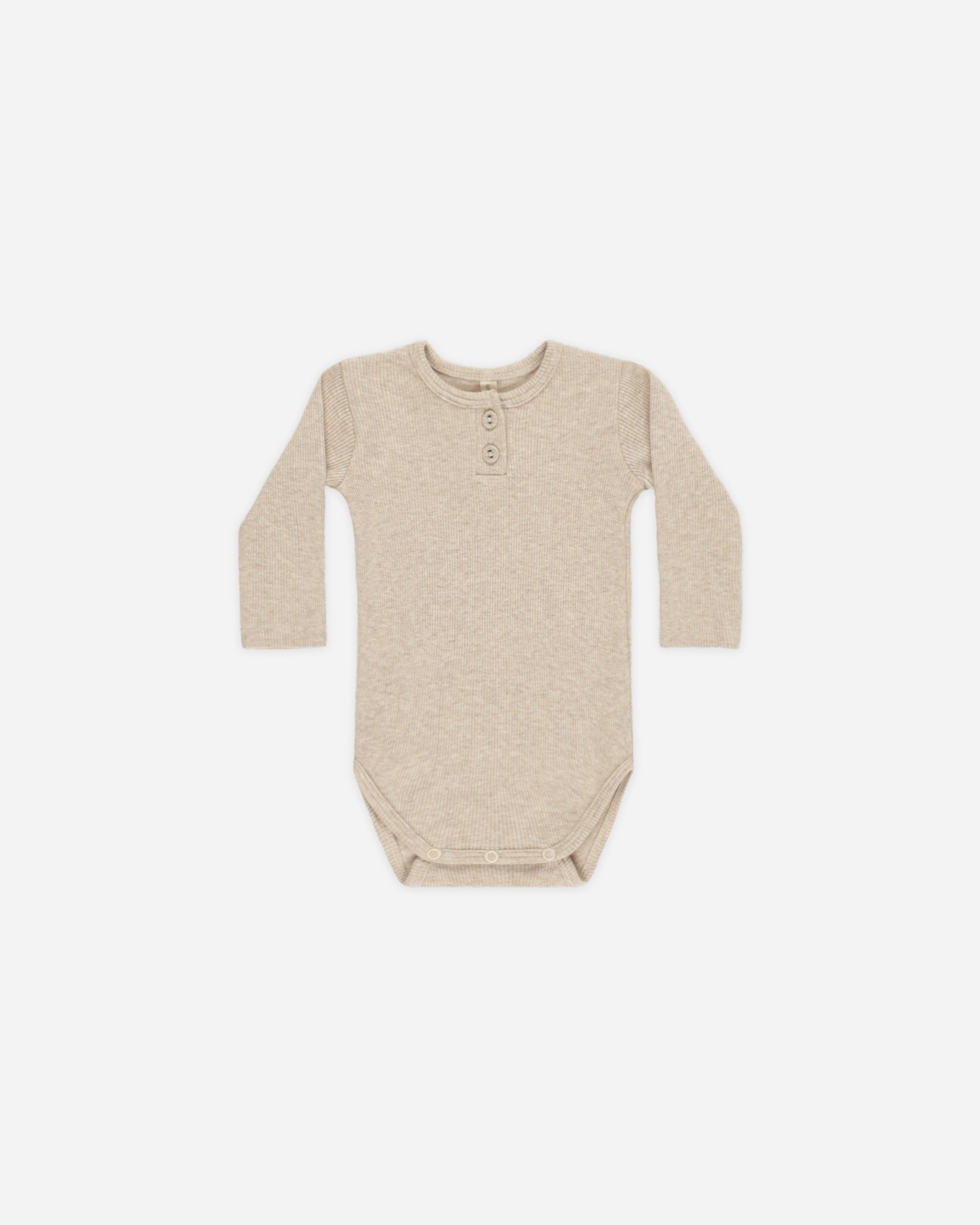 Ribbed Long Sleeve Onesie || Taupe - Rylee + Cru | Kids Clothes | Trendy Baby Clothes | Modern Infant Outfits |
