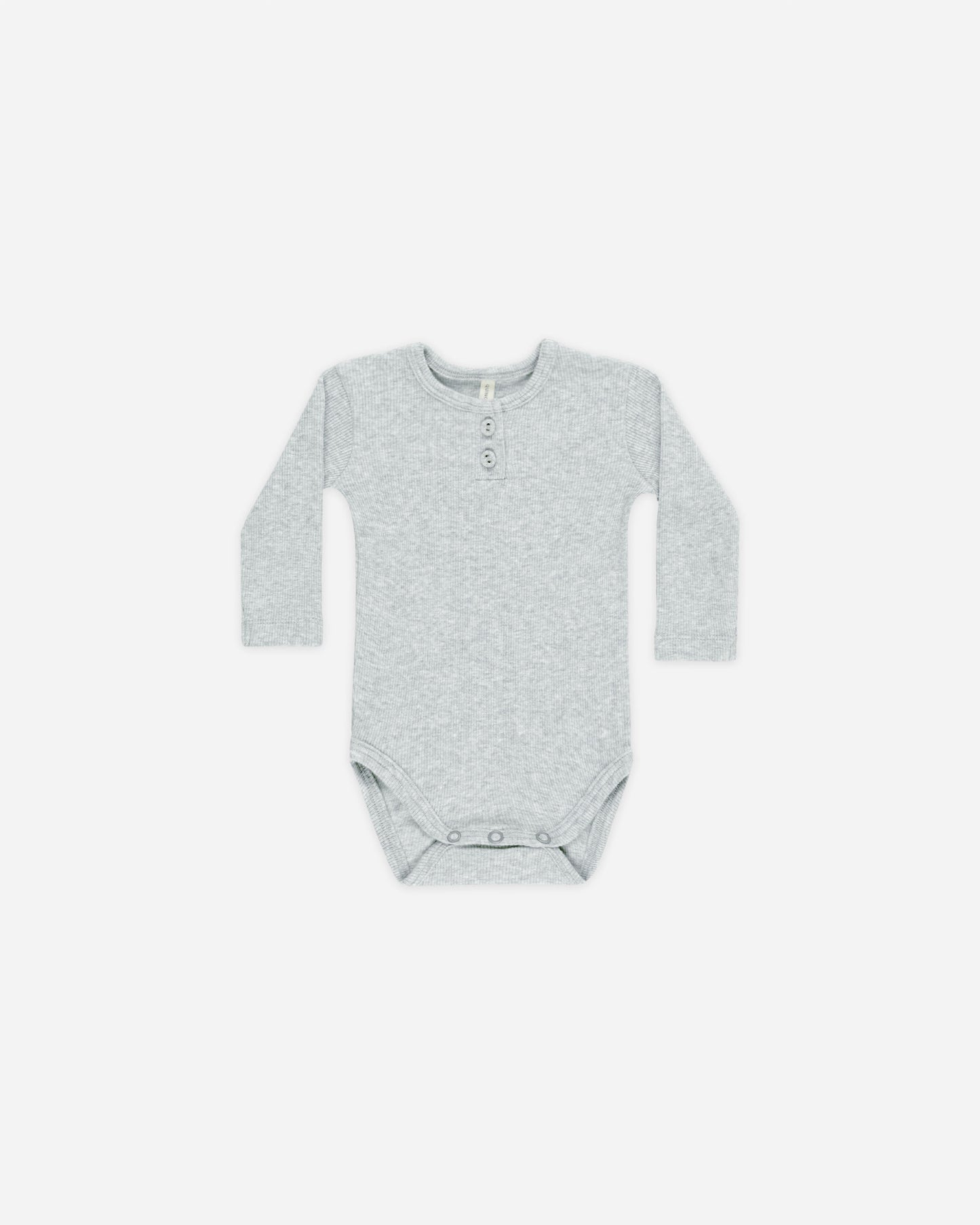 Ribbed Long Sleeve Onesie || Dusty Blue - Rylee + Cru | Kids Clothes | Trendy Baby Clothes | Modern Infant Outfits |