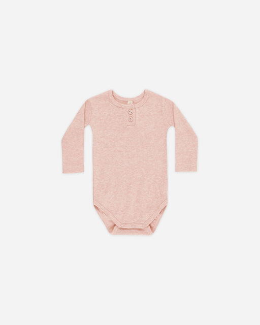 Ribbed Long Sleeve Onesie || Rose - Rylee + Cru | Kids Clothes | Trendy Baby Clothes | Modern Infant Outfits |
